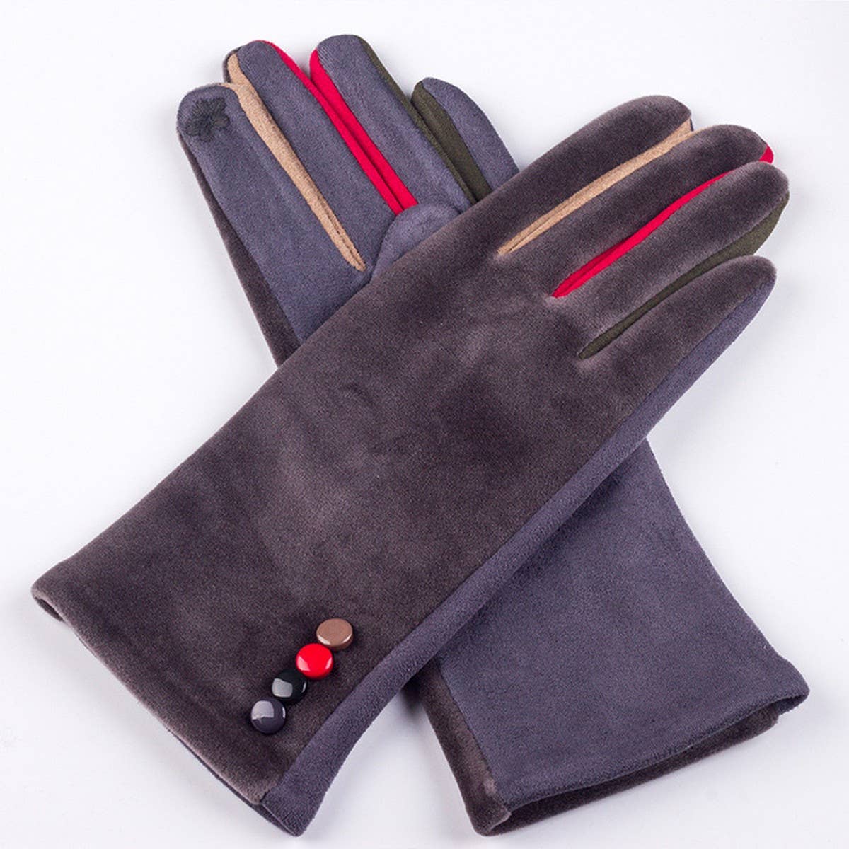 FASHIONABLE VELVET TOUCH SCREEN CYCLING GLOVES_CWMM1549