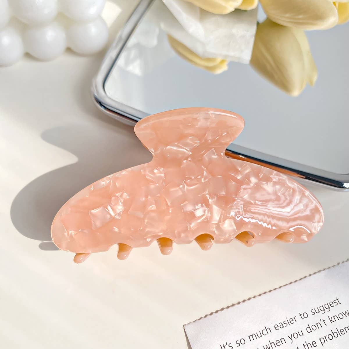 Acetate Hair Clip INS Trendy Quicksand Shark Clip_CWAHA2090