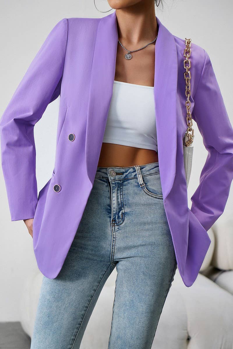 CWOCO0271_SOLID COLOR ELEGANT COMMUTER SUIT JACKET