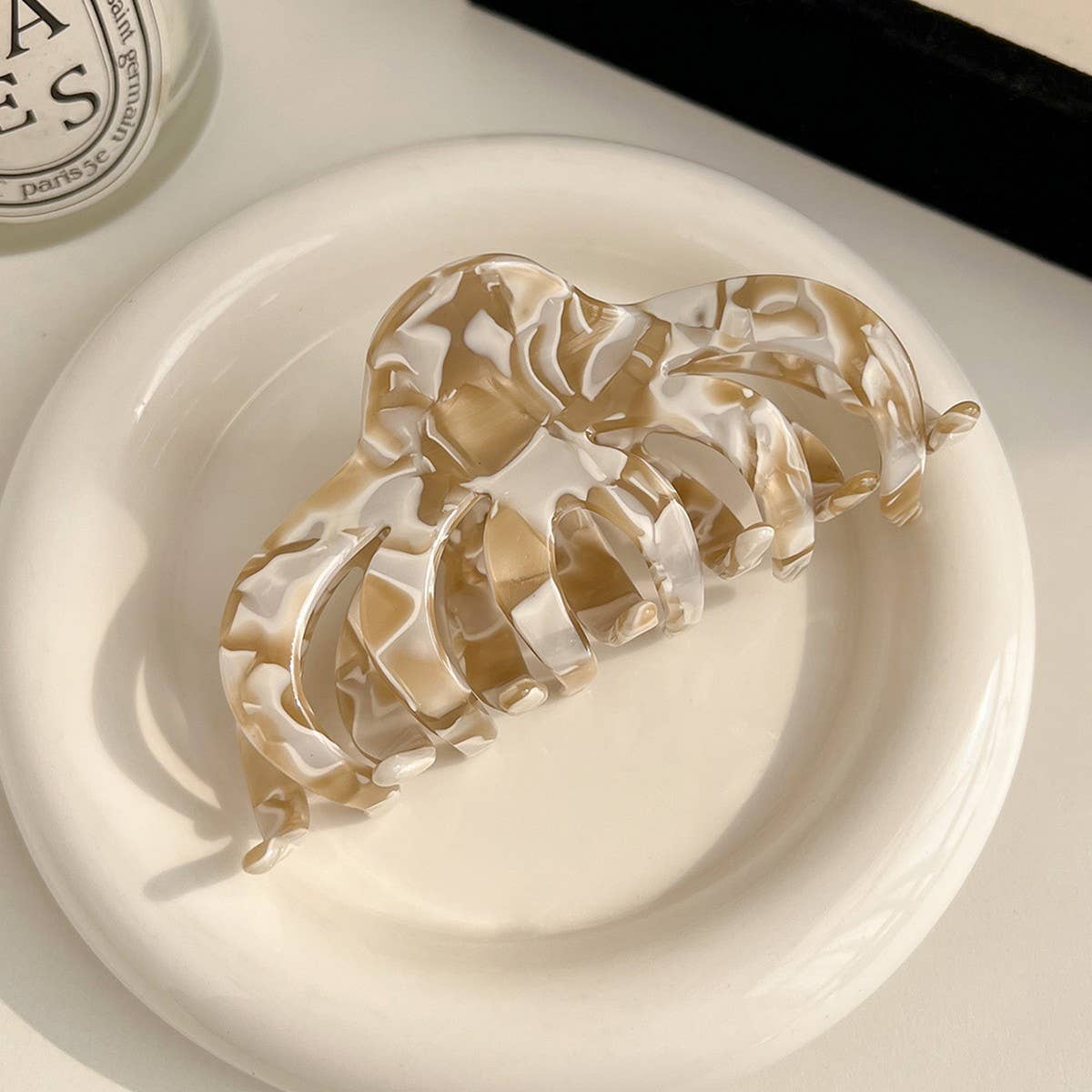 Vintage Pumpkin Acetate Hair Claw Clip for Women