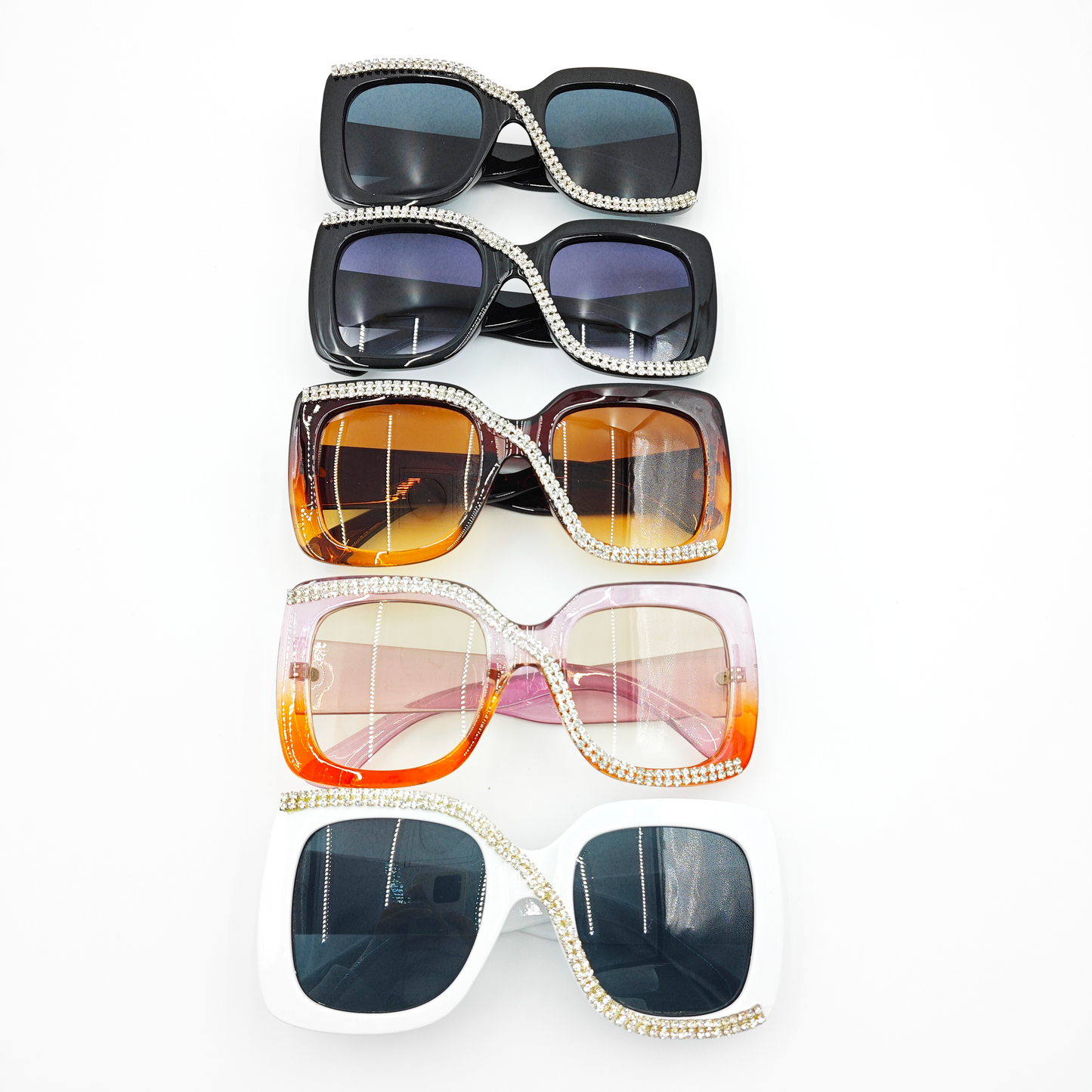 S SHAPED DIAMOND SUNGLASSES