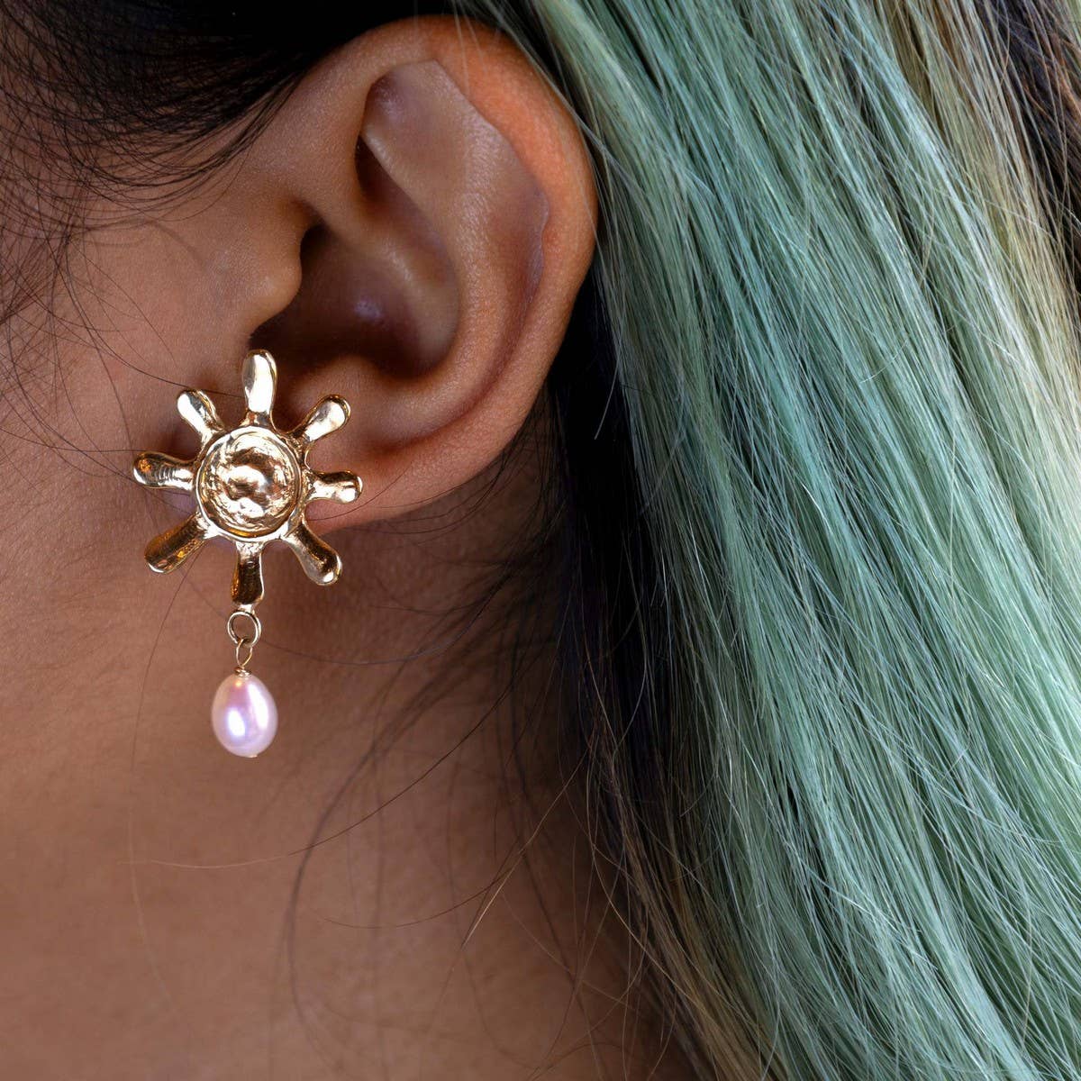 Sun, Moon, Stars, Heart Old Earrings, Retro Design