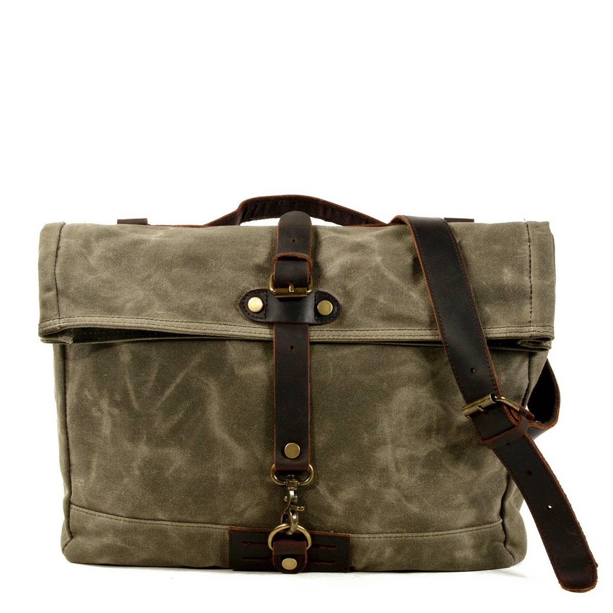 Men's Outdoor Waxed Canvas Satchel Bag_CWAB5564