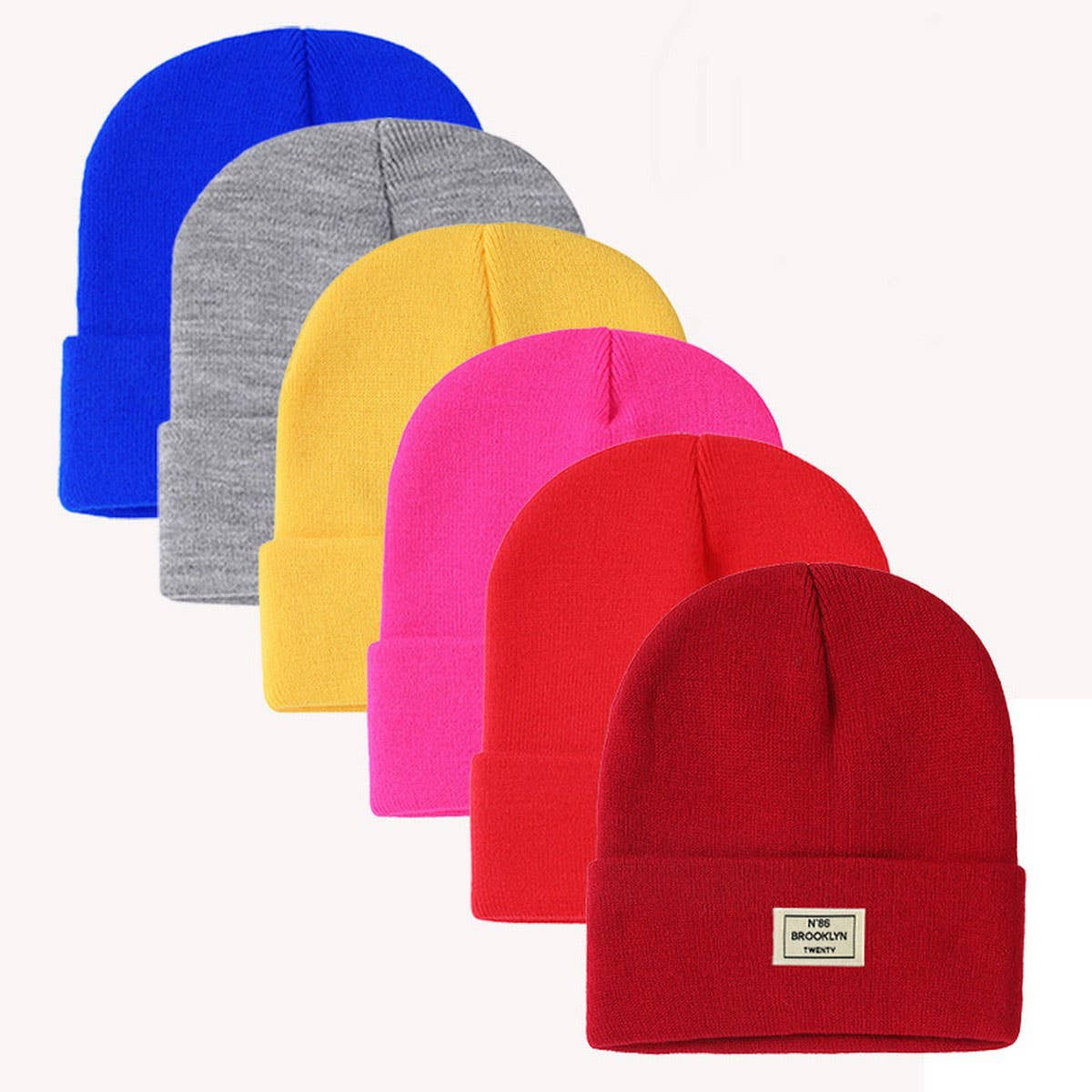 CWAH04350_LETTER PATCH KNIT BEANIE HAT UNISEX