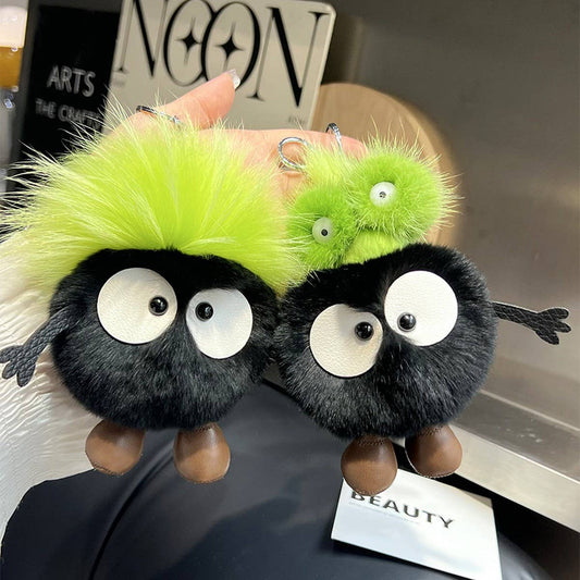 CUTE LITTLE COAL BRIQUETTES CAR KEYCHAIN PENDANT