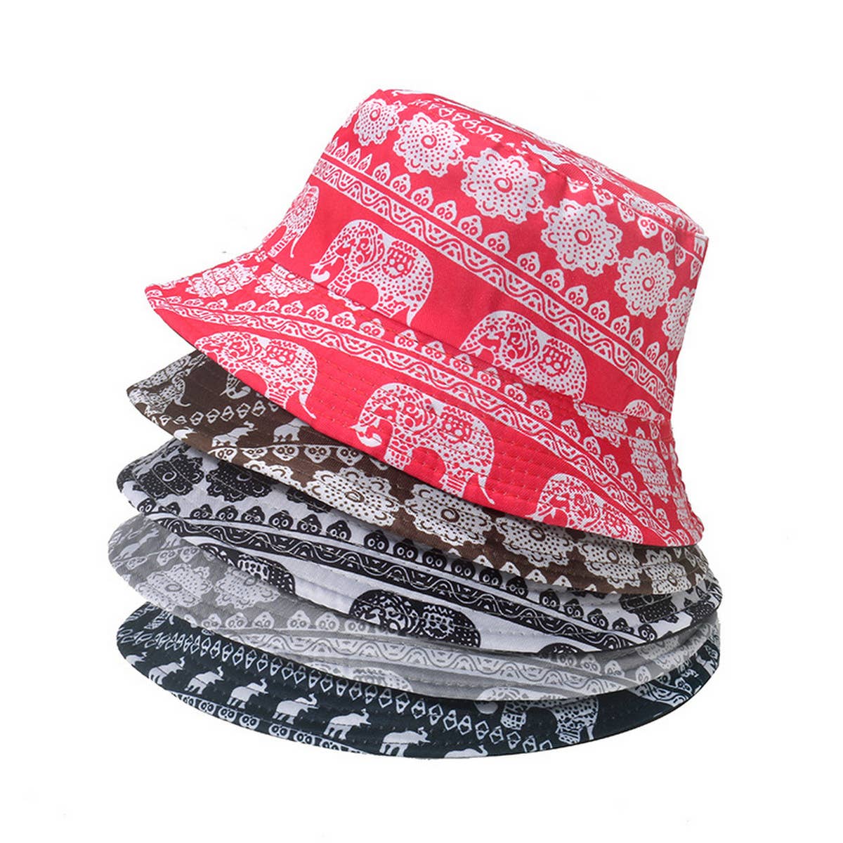 PLAY SUN PROTECTION PRINTED ELEPHANT BUCKET HAT_CWAH1562