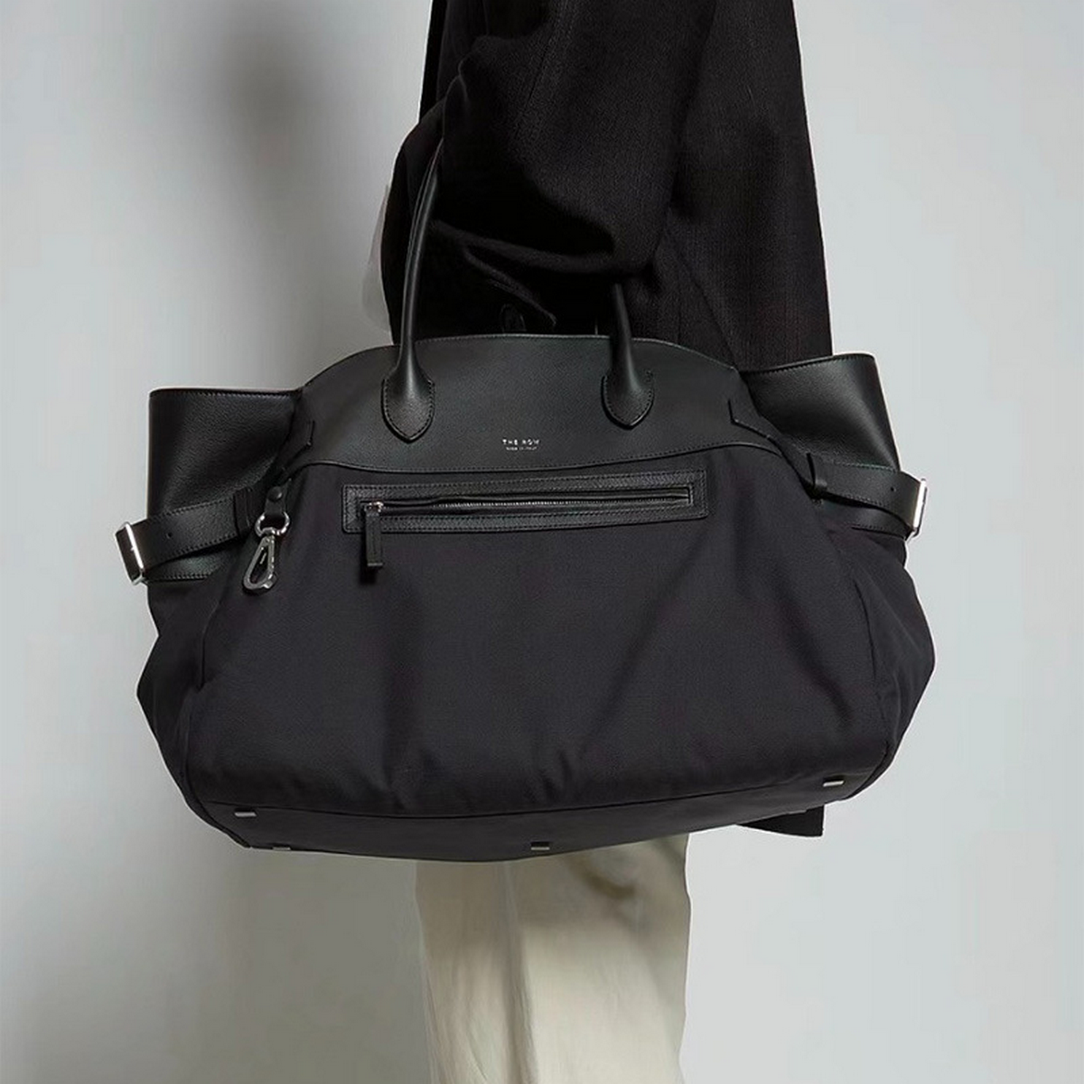 Nylon Patchwork Tote ??Elegant Commuter Bag_CWAB5339