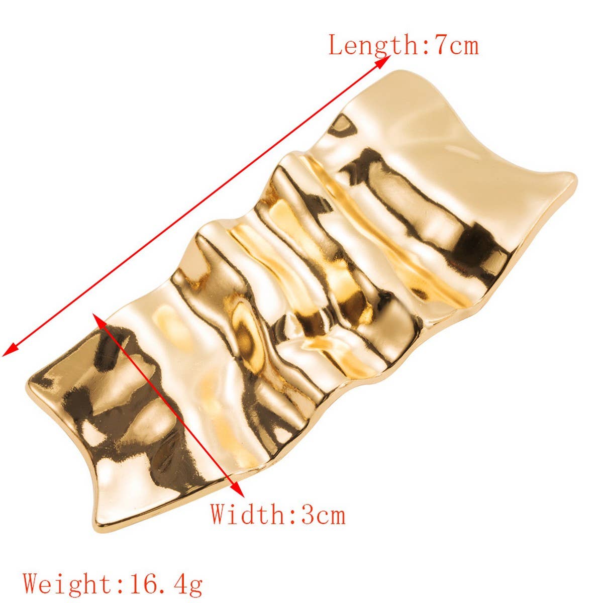 Wrinkled Metal Hair Clip ??Elegant Low Ponytail_CWMM8539