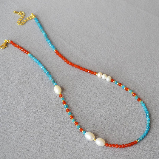 VINTAGE FRESHWATER RICE BEADED NECKLACE