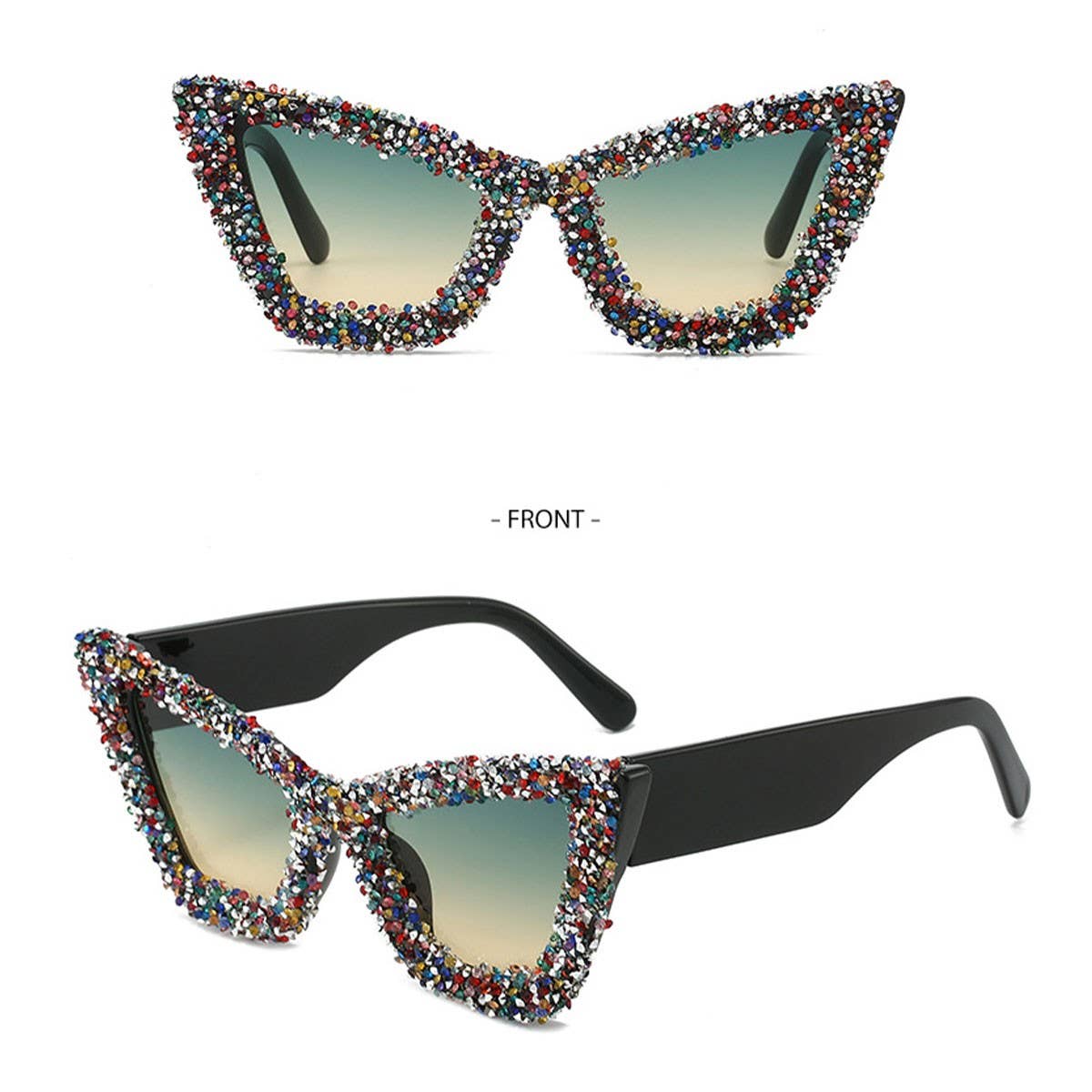 LARGE FRAME CAT-EYE DIAMOND SUNGLASSES_CWASG0860