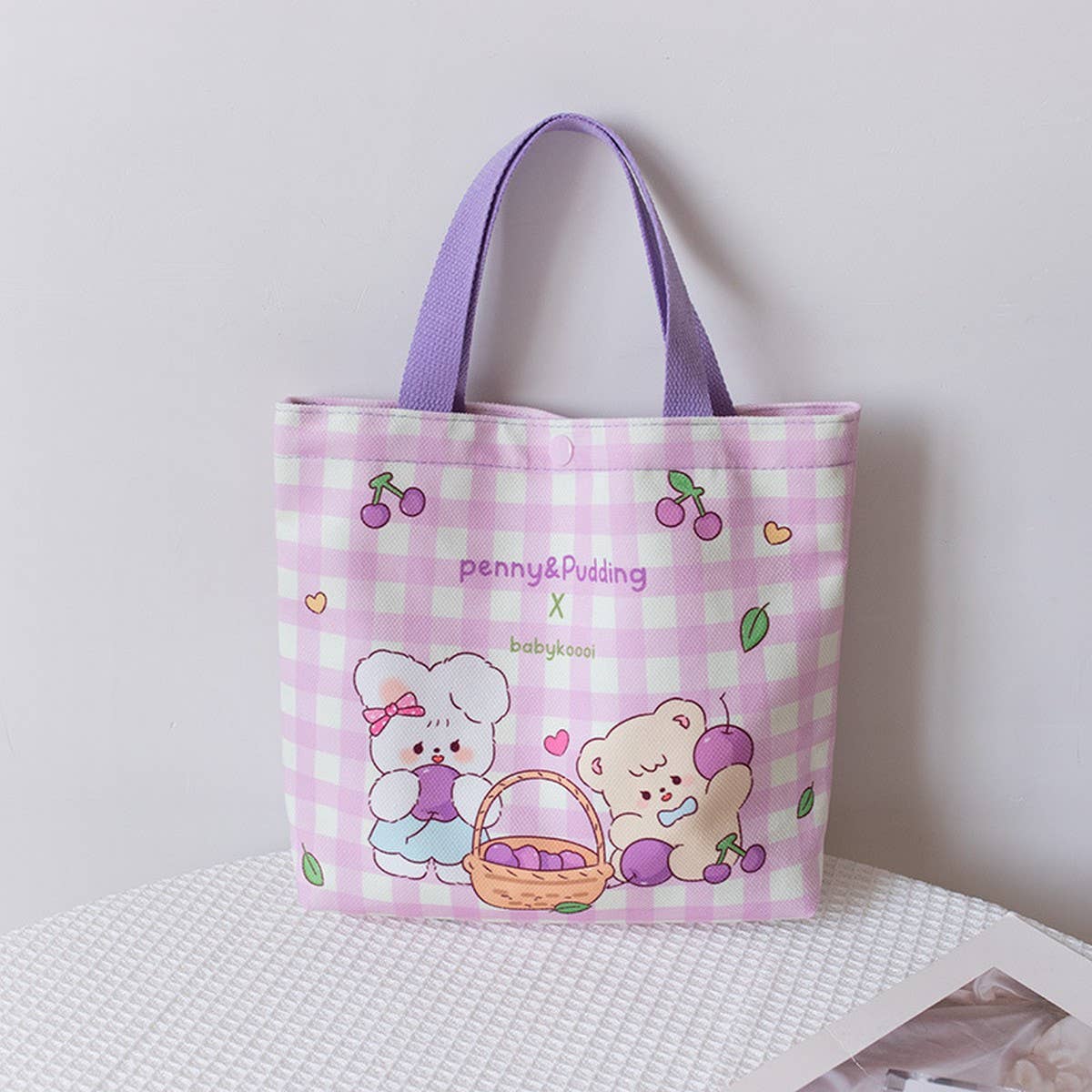Cute Printed Lunch Tote Bag for Students & Office_CWAB5664