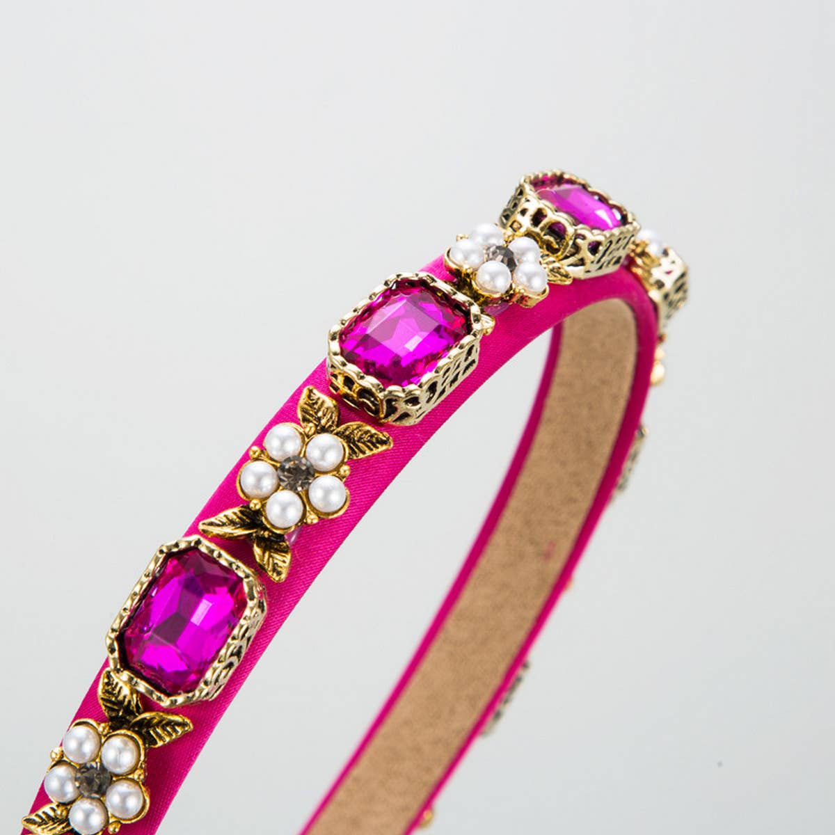 RETRO SIMPLE DIAMOND PEARL HEADBAND_CWAHA1980