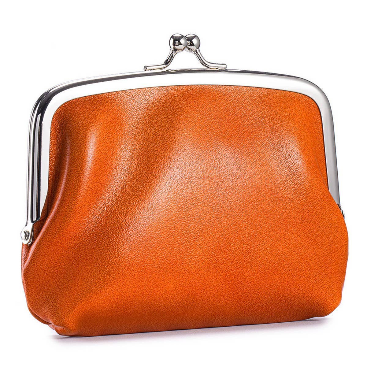 Vintage Leather Coin Wallet ? Double Clip Pouch_CUAB00386