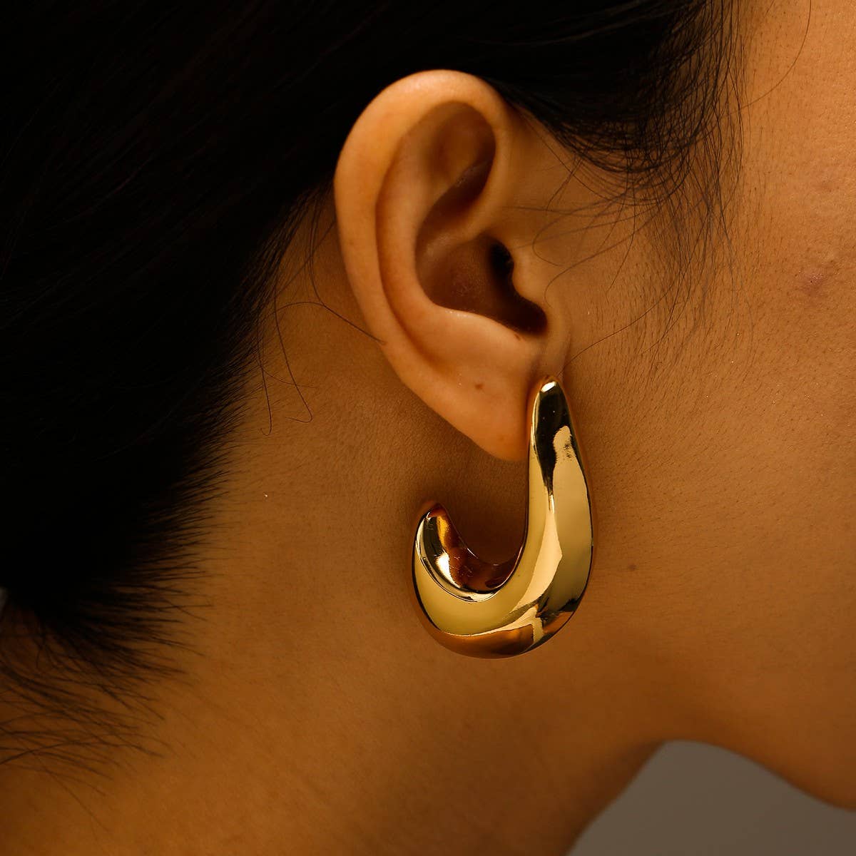 Unique Irregular 18K Steel Titanium Earrings