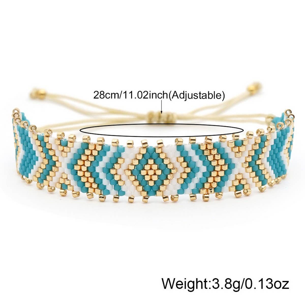 RICE BEAD HAND-WOVEN BEADED BRACELET