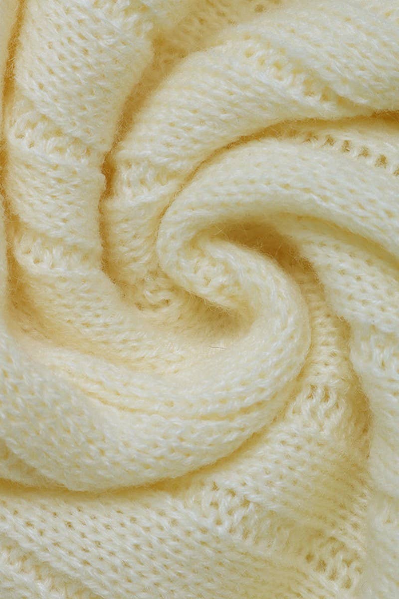 CWOCAL2254_WOMEN'S HOODED KNITTED SOLID COLOR CARDIGAN