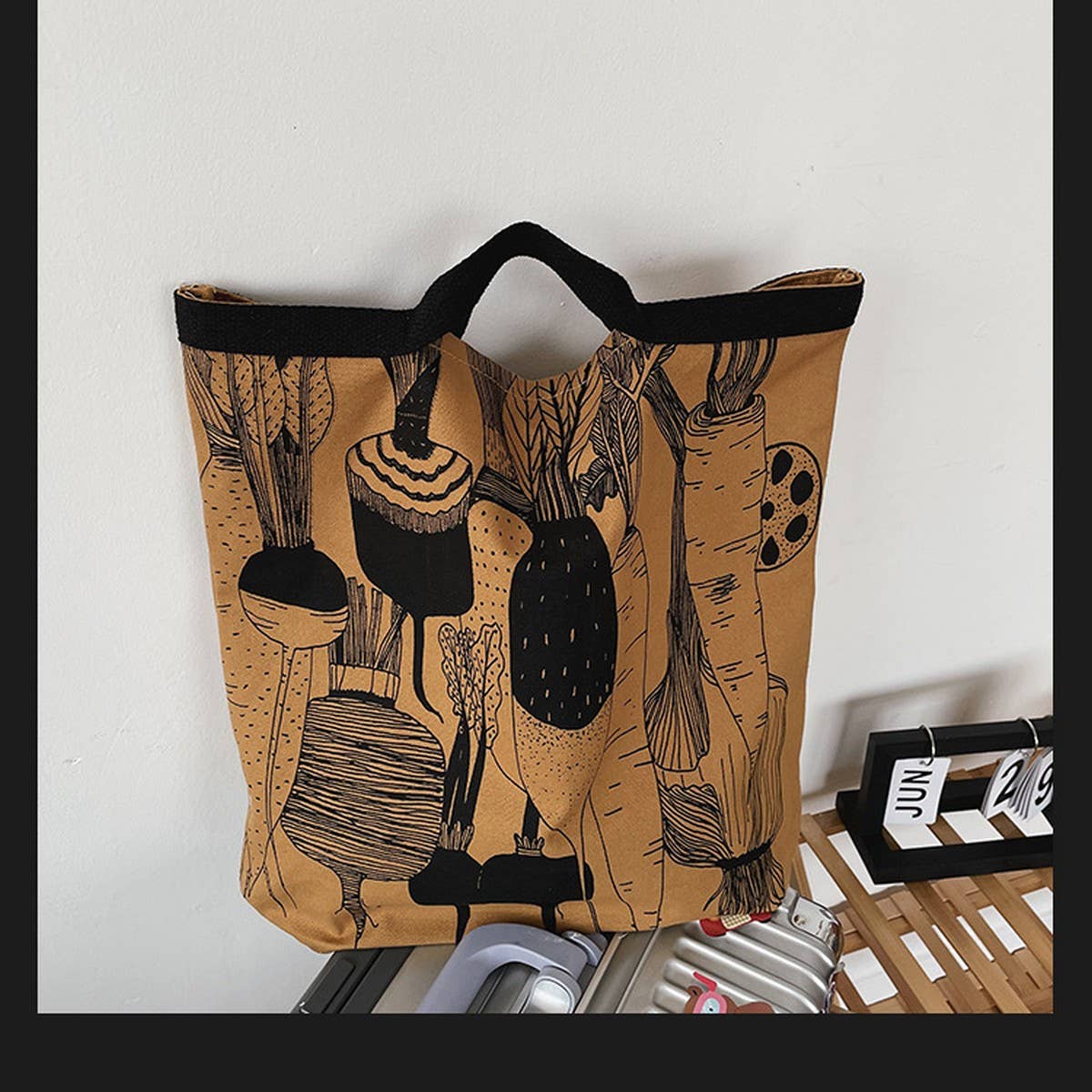 LETTER EMBROIDERED LARGE CAPACITY CANVAS TOTE BAG_CWAB1682