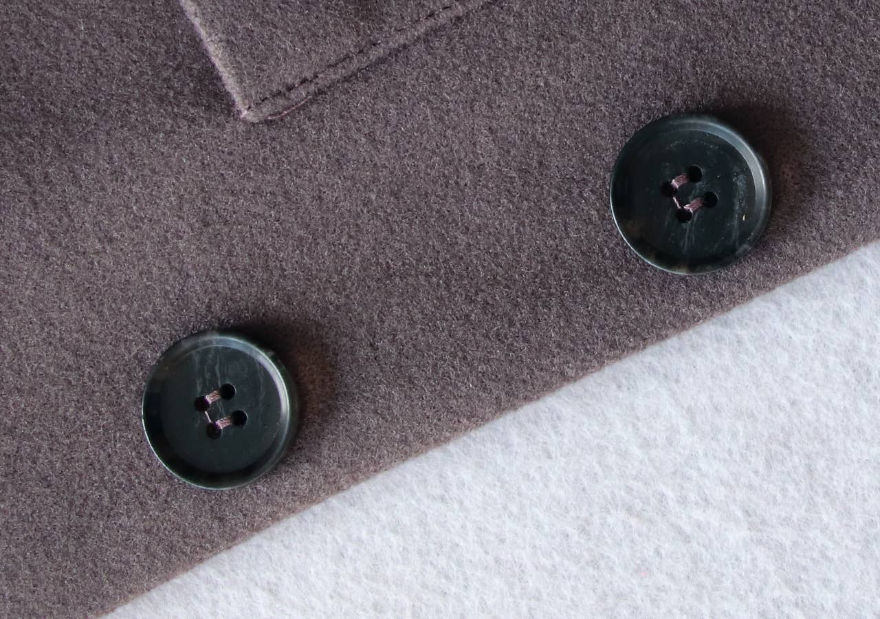 WOOLEN LONG-SLEEVED SINGLE-BREASTED SOLID COAT