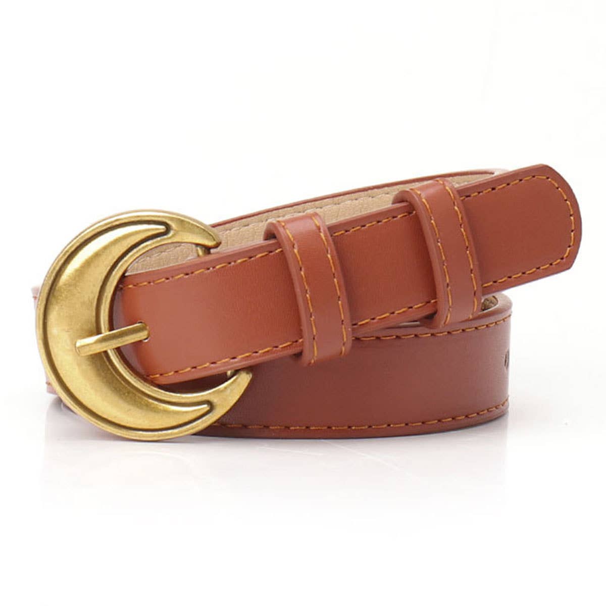 Ancient gold pin buckle crescent-shaped belt