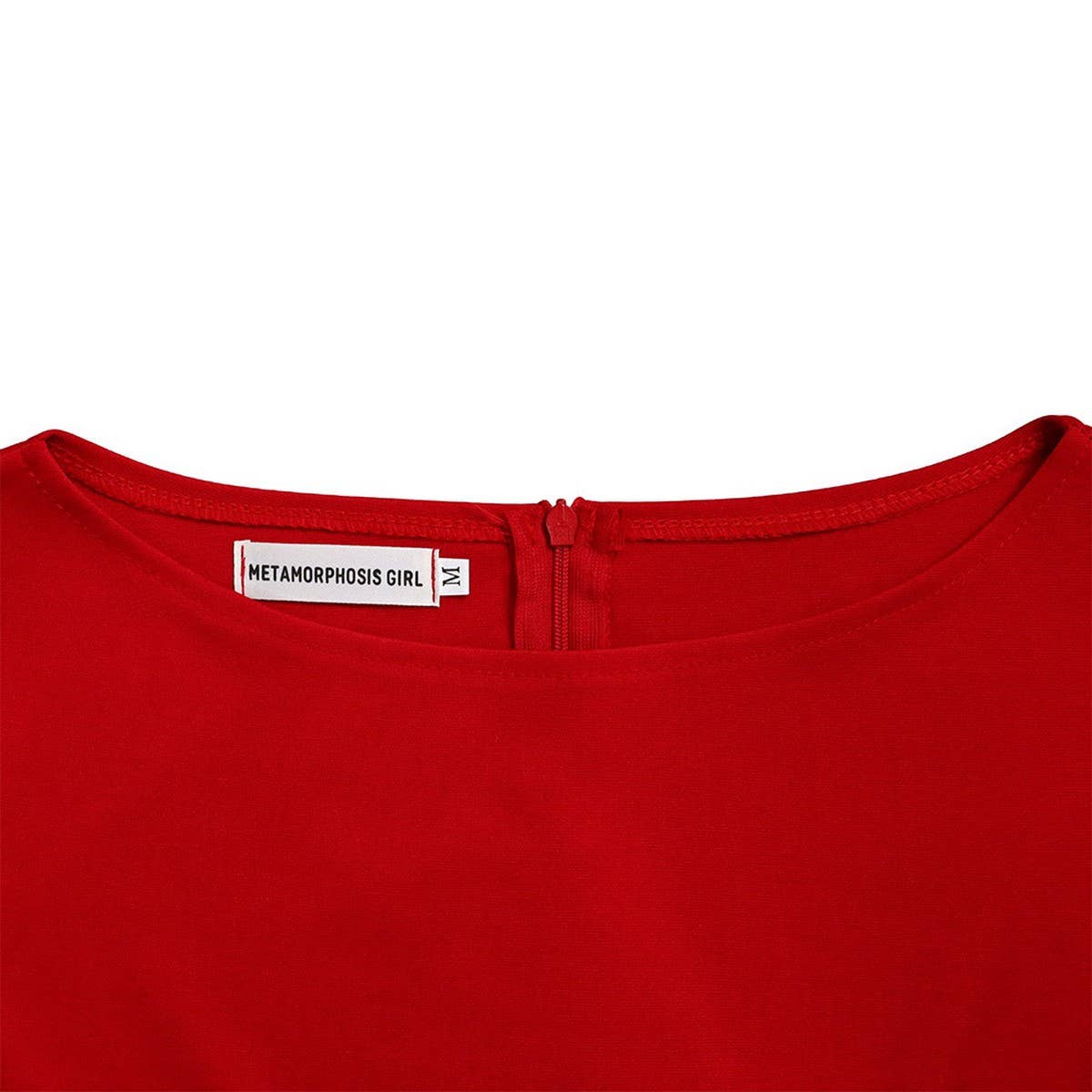 FASHIONABLE AND ELEGANT LACE-UP PLUS SIZE DRESS_CWDMD3654