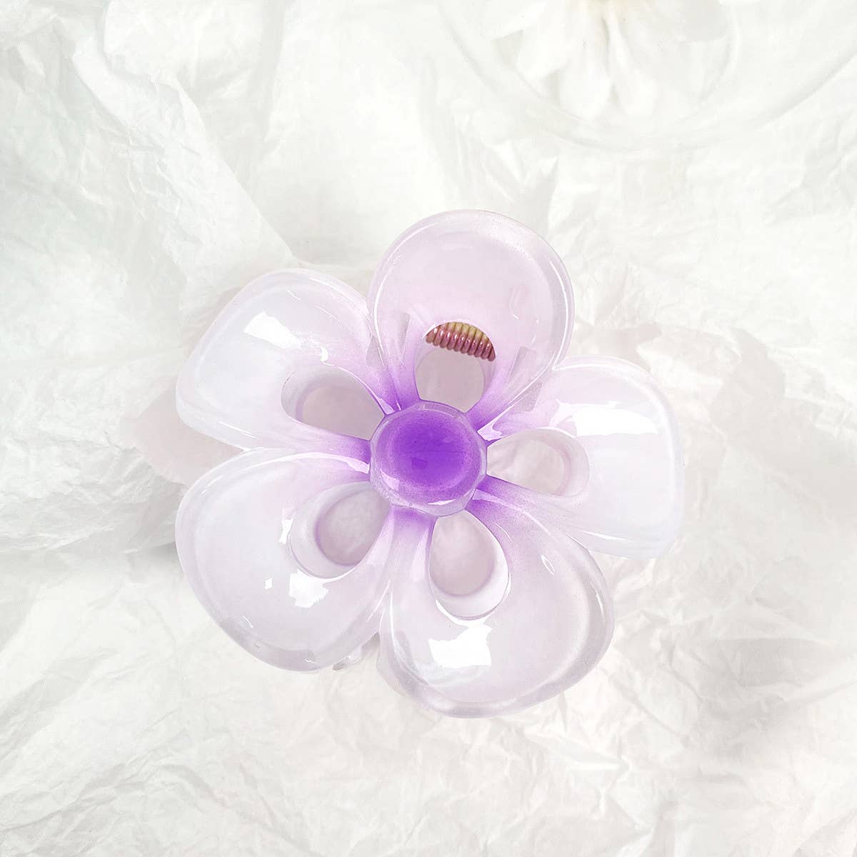 Colorful Plumeria Hair Claw - Sweet Floral Clip_CWAHA1010