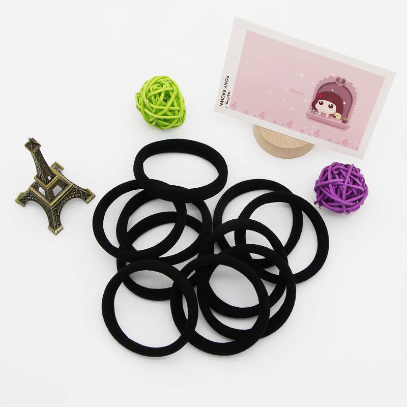 10PCS THICK SEAMLESS HAIR BANDS SCRUNCHIES_CWAHA0133