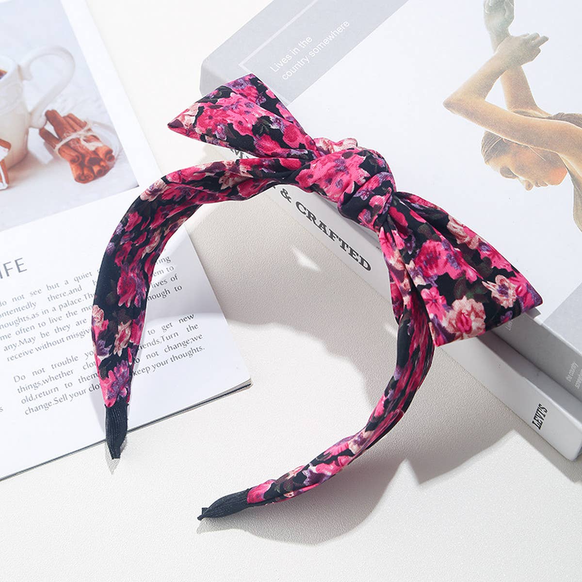 2024 RETRO PRINTED SIMPLE BOW HEADBAND_CWAHA1702