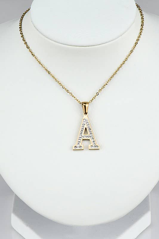 FASHION ALPHABET PENDANT CHARM NECKLACE_CWAJE219