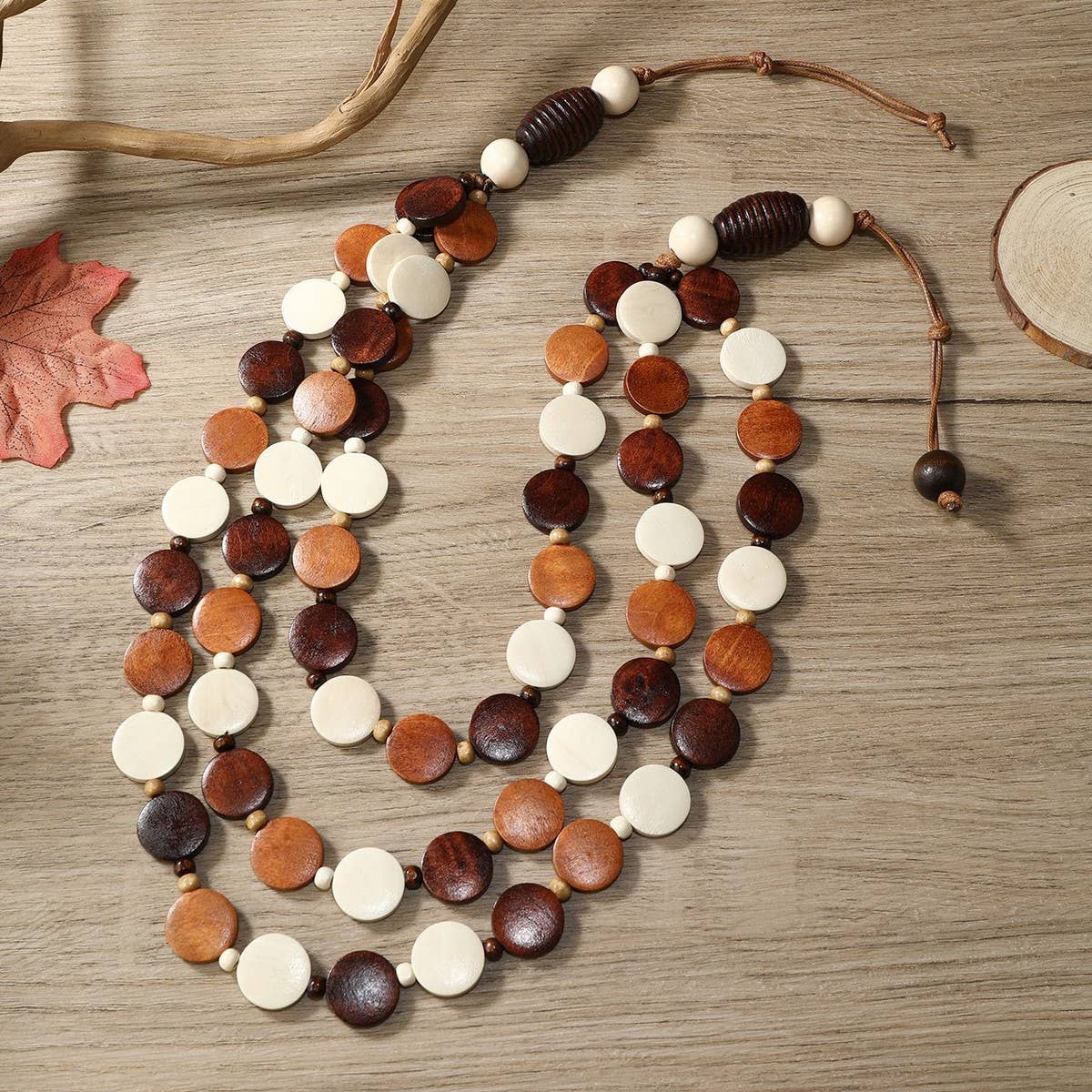 ETHNIC STYLE LONG COCONUT SHELL VINTAGE NECKLACE_CWMM4424