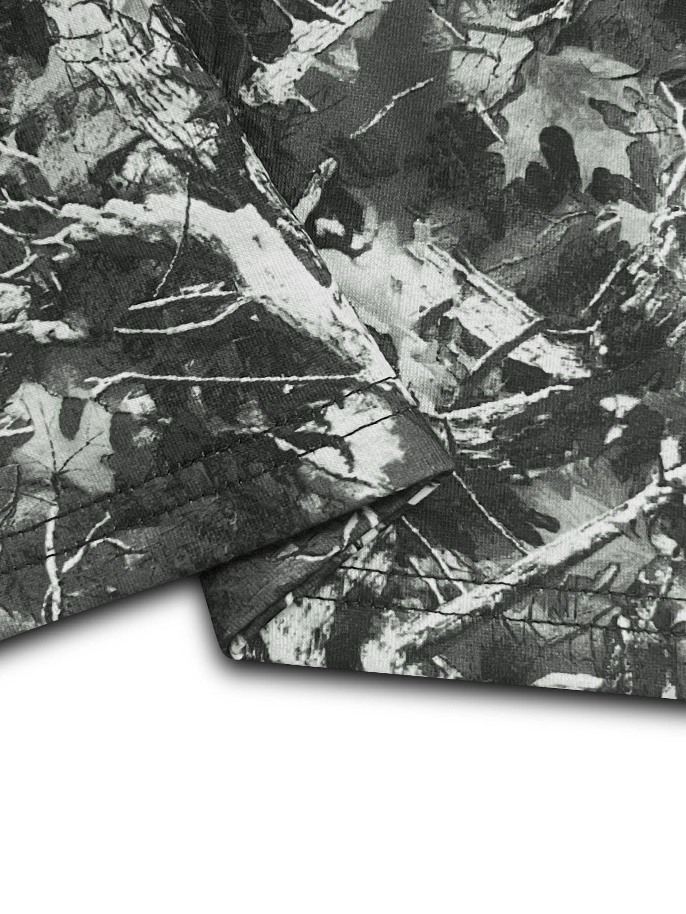 Branch camouflage printed shorts