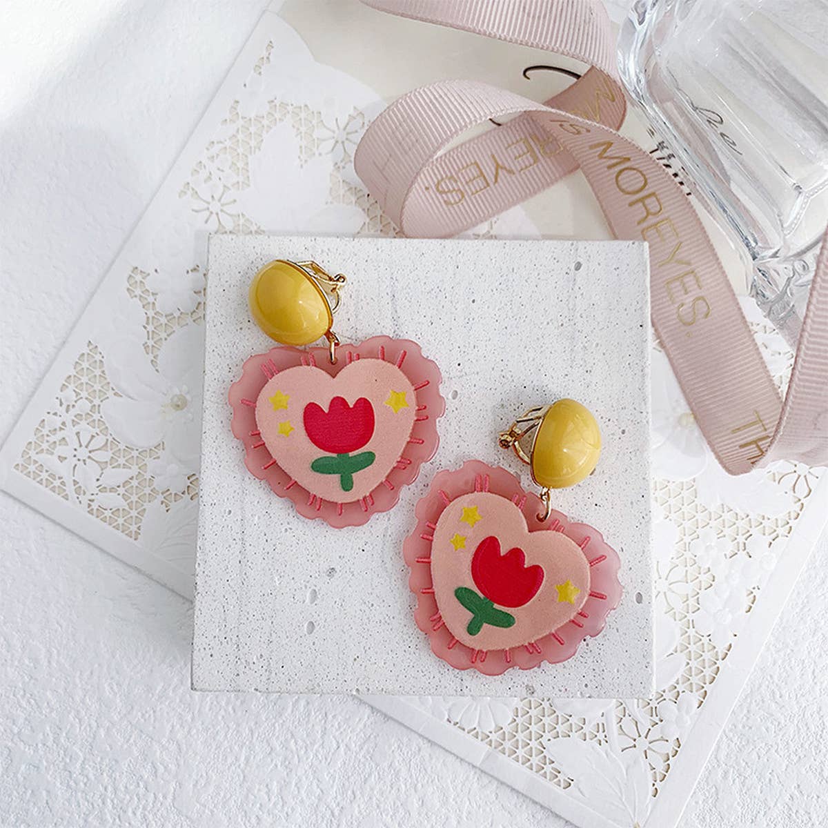 2024 NEW TULIP PINK LOVE EARRINGS_CWAJE1639