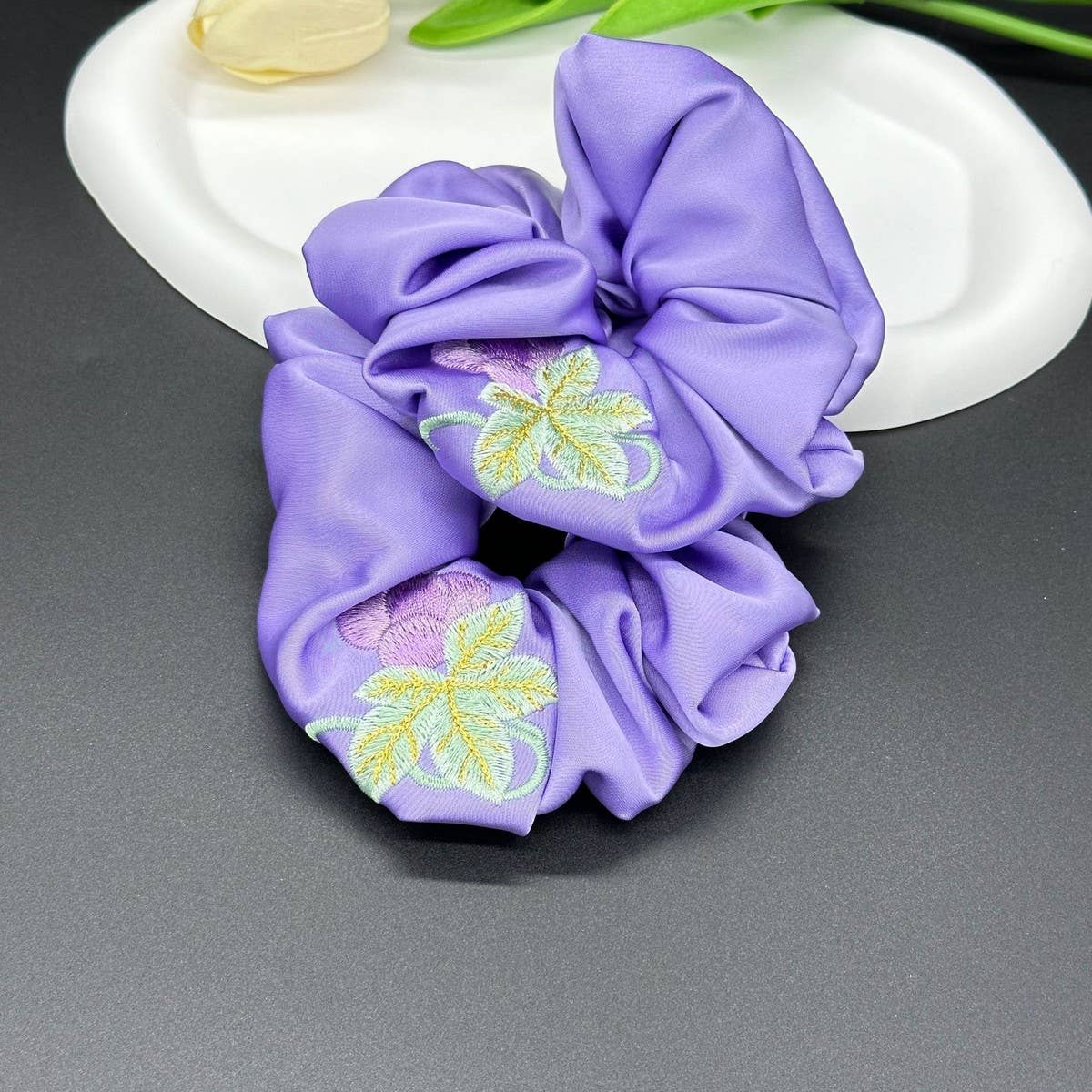 GRAPE HEAVY INDUSTRY EMBROIDERED FLOWER HAIRBAND