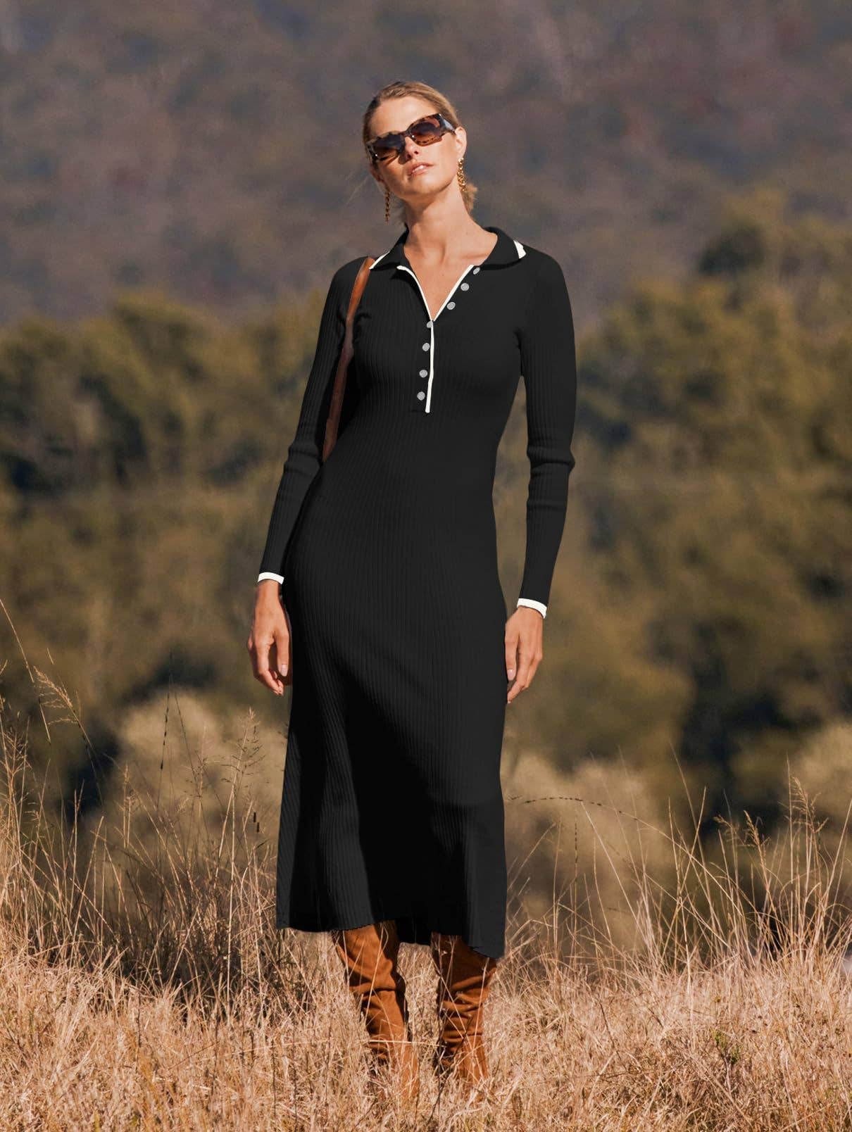 SLIM-FIT AND SKINNY-LOOKING LONG SLEEVE DRESS