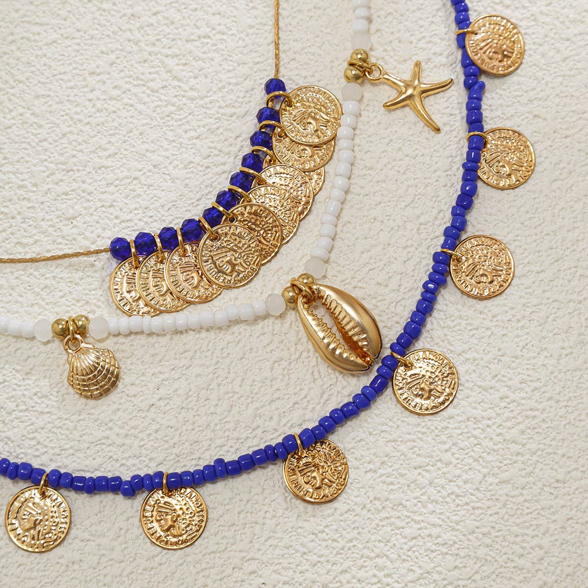 NEW FASHION ALLOY STARFISH CLAVICLE NECKLACE