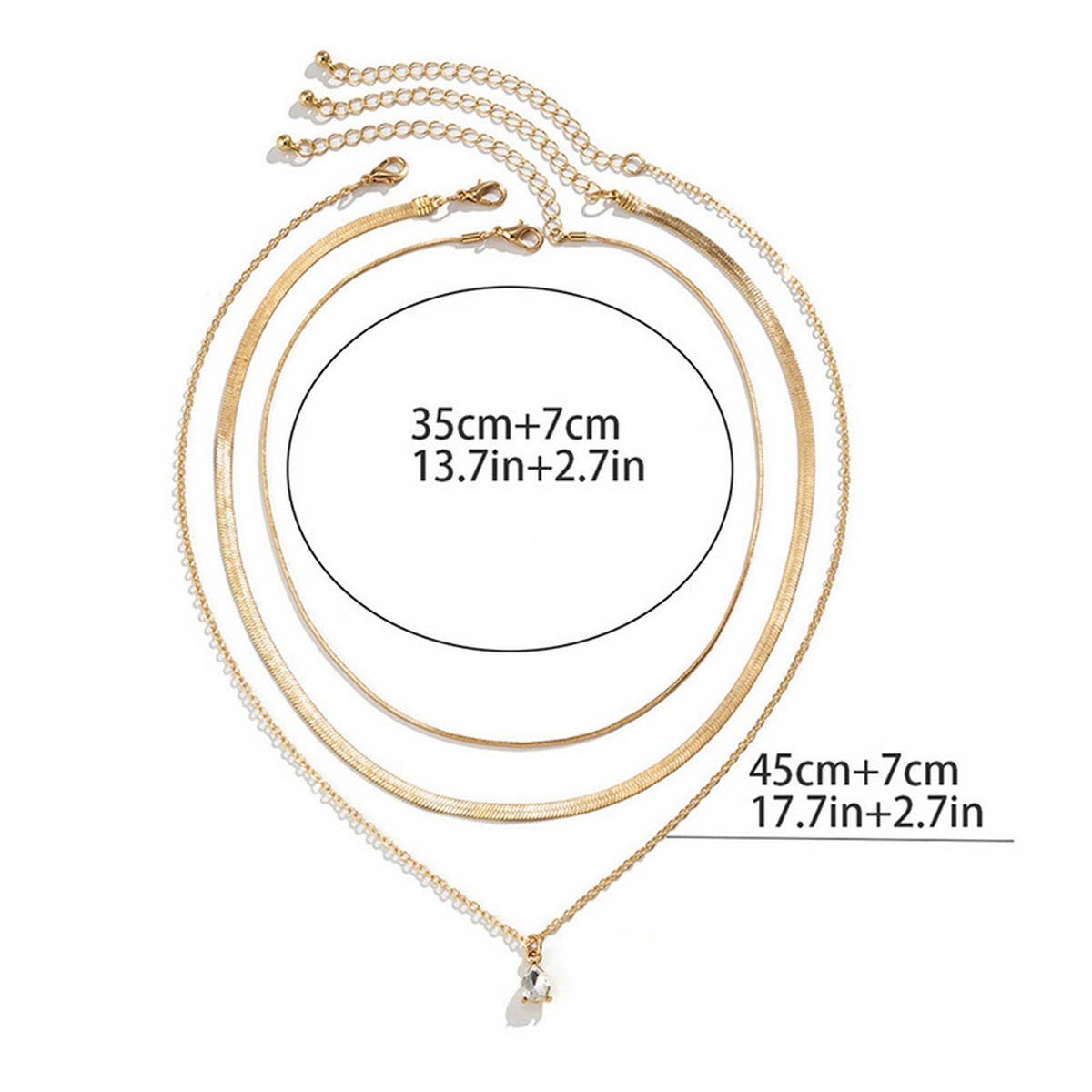 COOL STYLE STACKED TEMPERAMENT SIMPLE NECKLACE