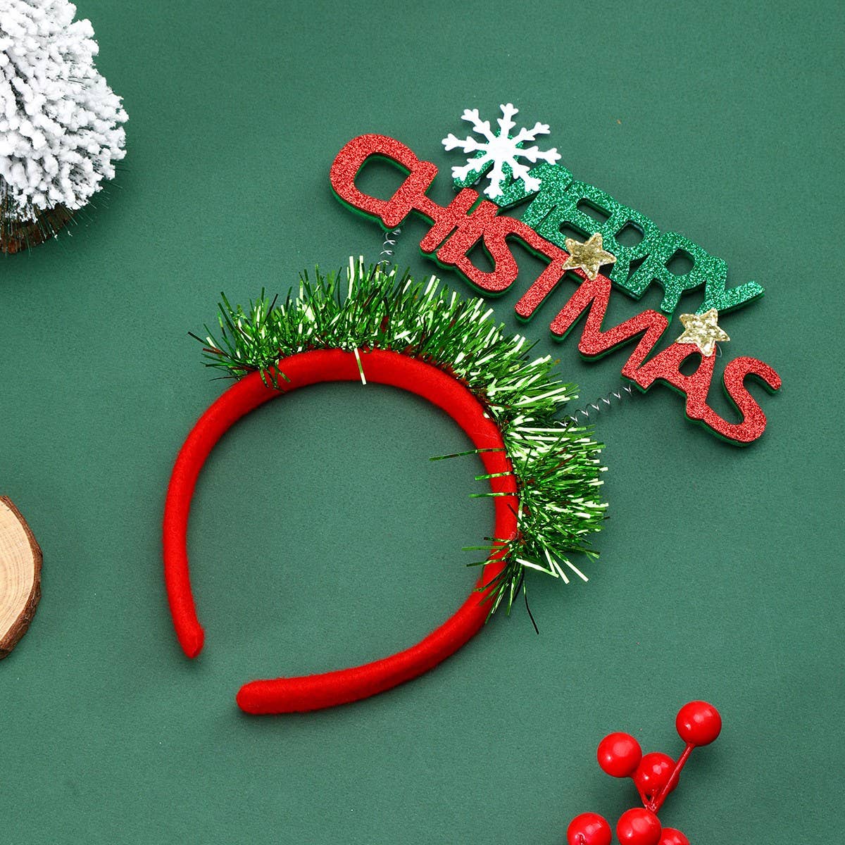 CHRISTMAS SEQUINED ENGLISH CHILDREN'S HEADBAND