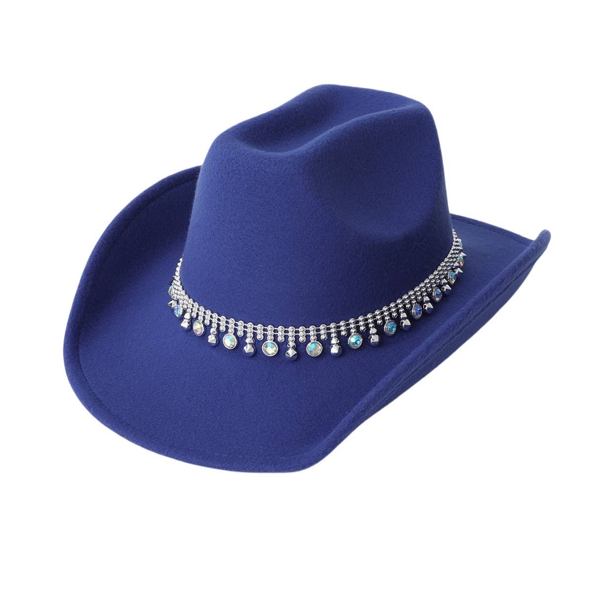Unisex Western Cowboy Hat with Colorful Rhinestones_CWAH3644