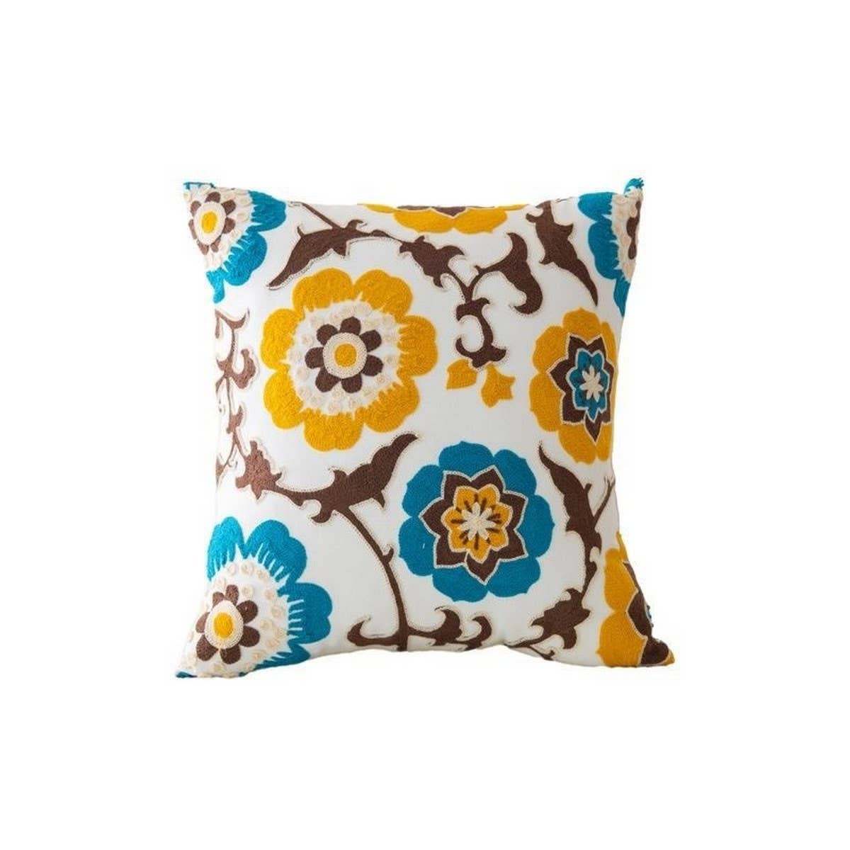 Tulip Embroidered Cute Pillow Cover for Bed & Sofa