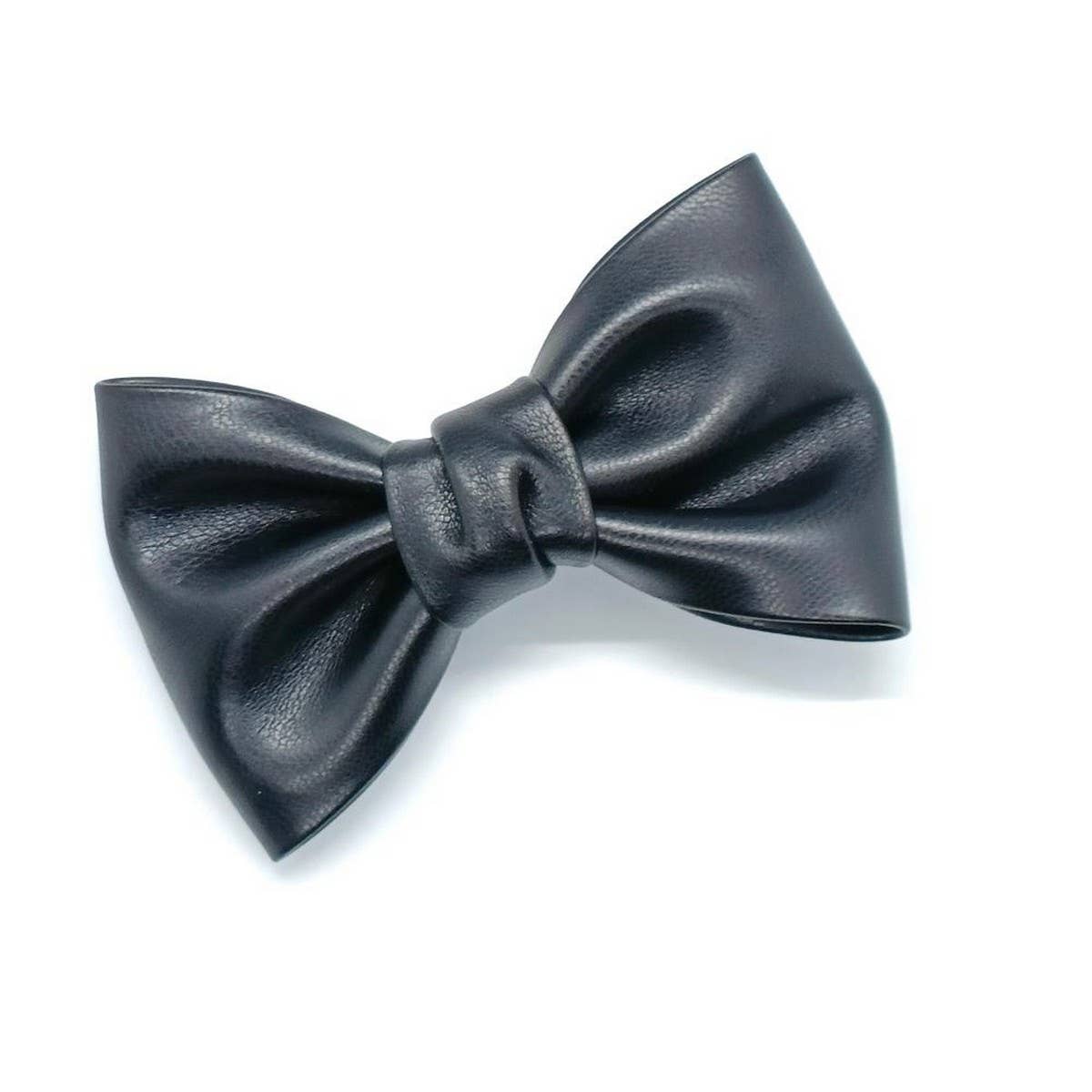 Classic PU Leather Large Bow French Hair Clip