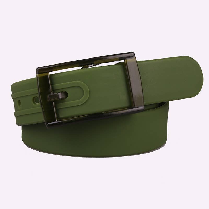 Plastic buckle candy color no metal belt