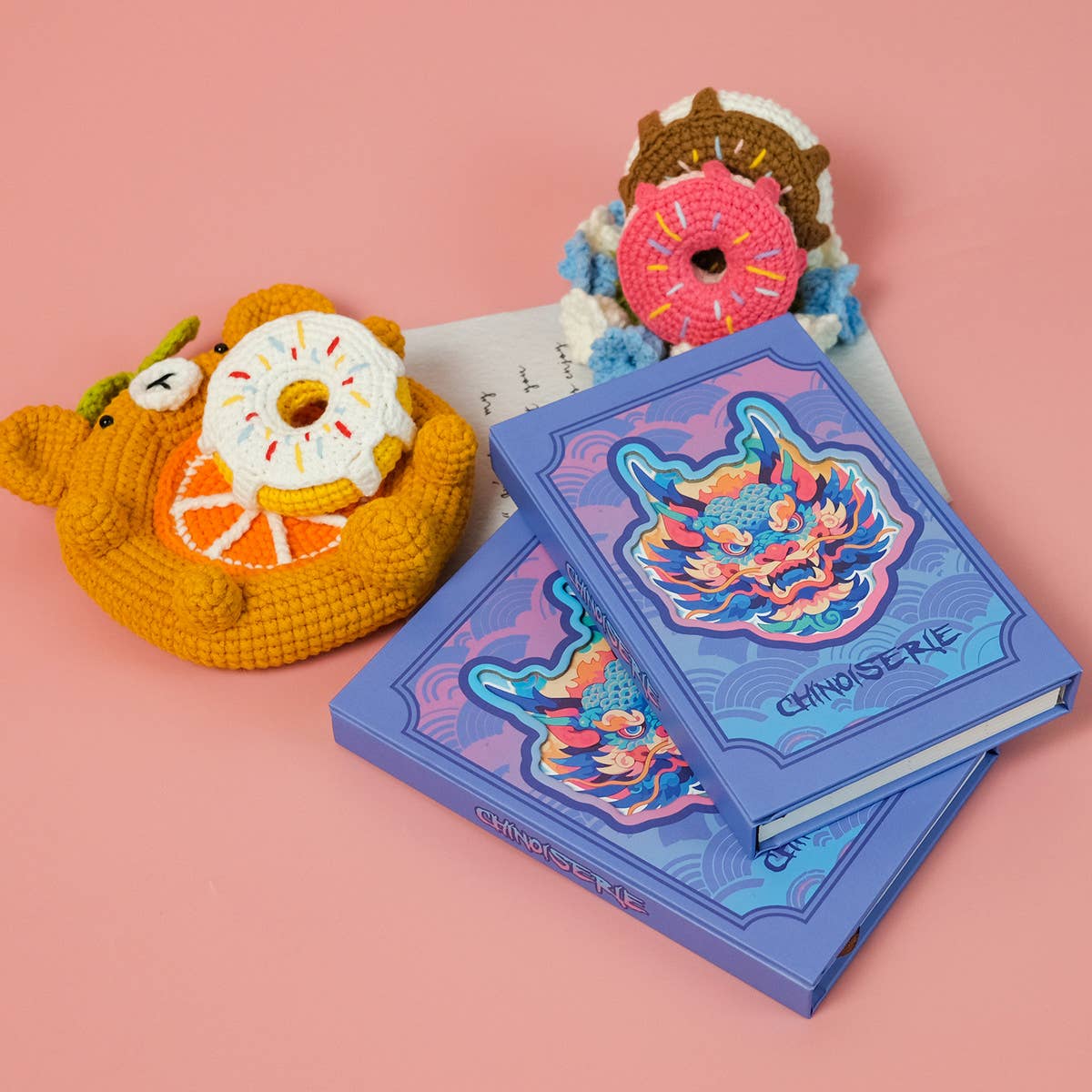 COLORFUL PORTABLE NOTEBOOK ON BLUE BACKGROUND