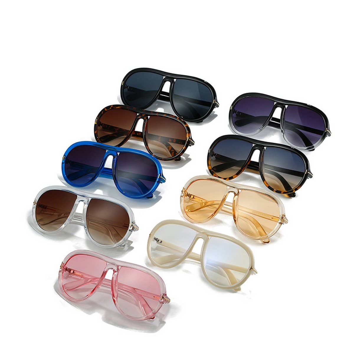 T-SHAPED SUNGLASSES RETRO LARGE FRAME SUNGLASSES