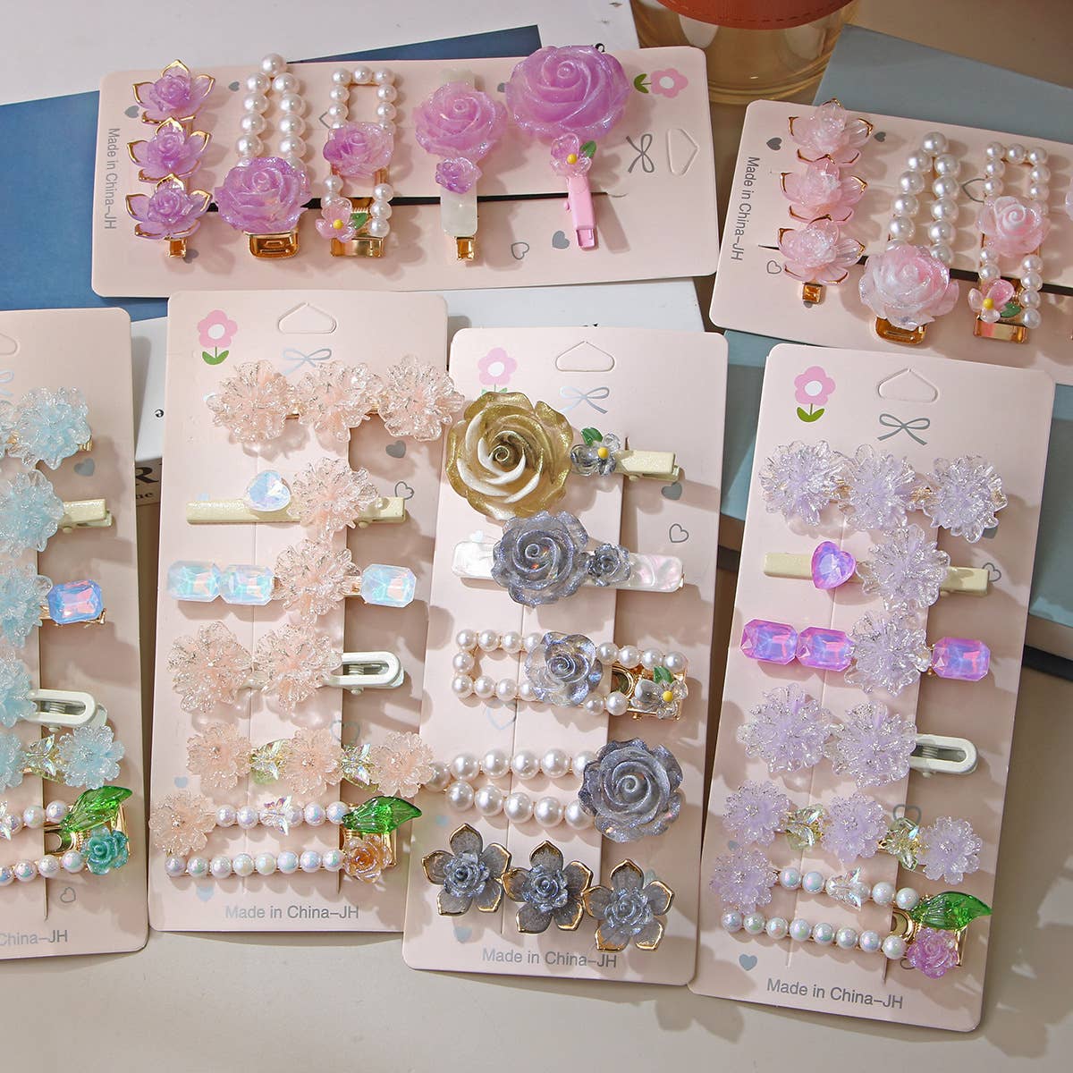 Sweet flower duckbill clip side hair clip