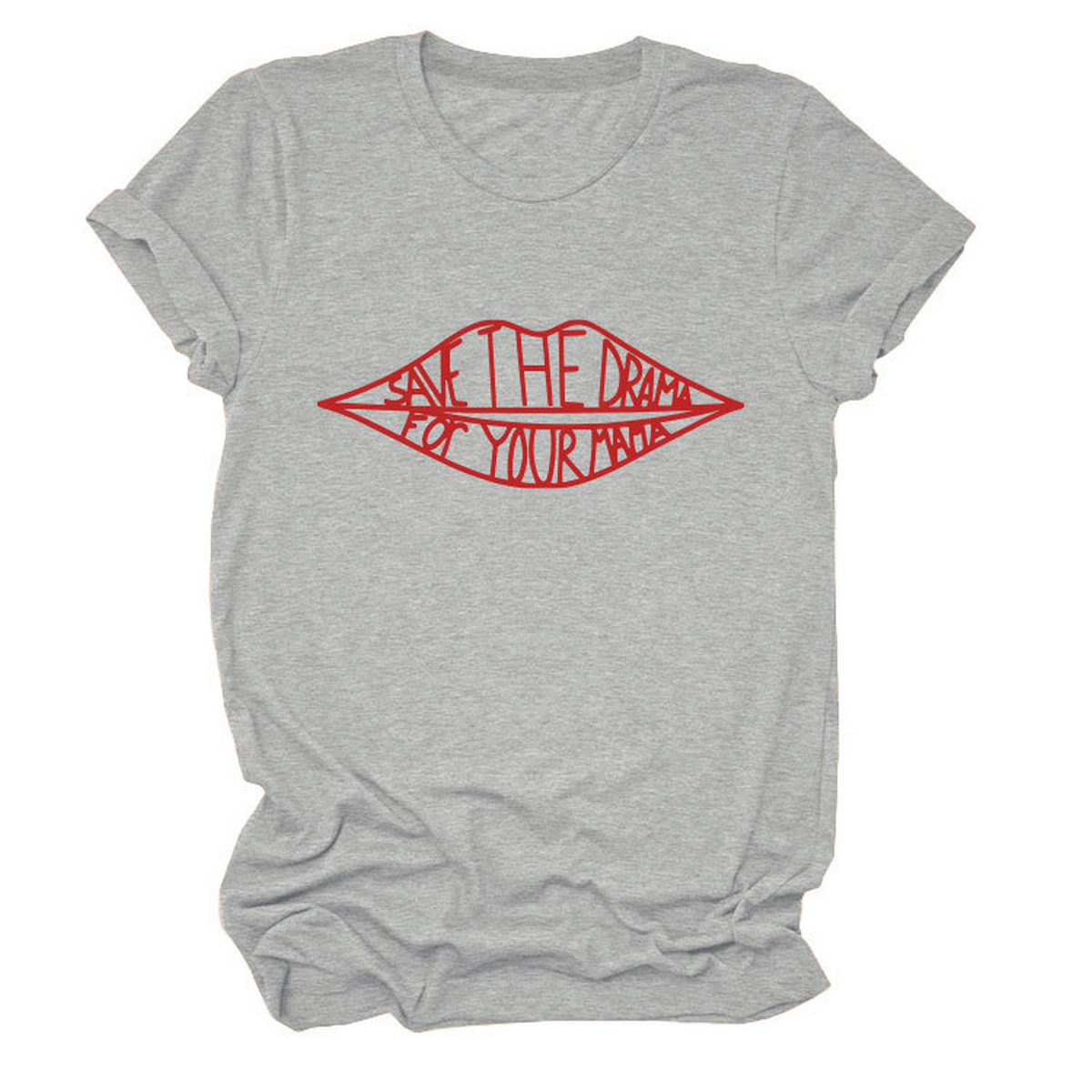 Women??¢s Fashion Slogan Tee Crew Neck Short Sleeve_CWTTSL0482