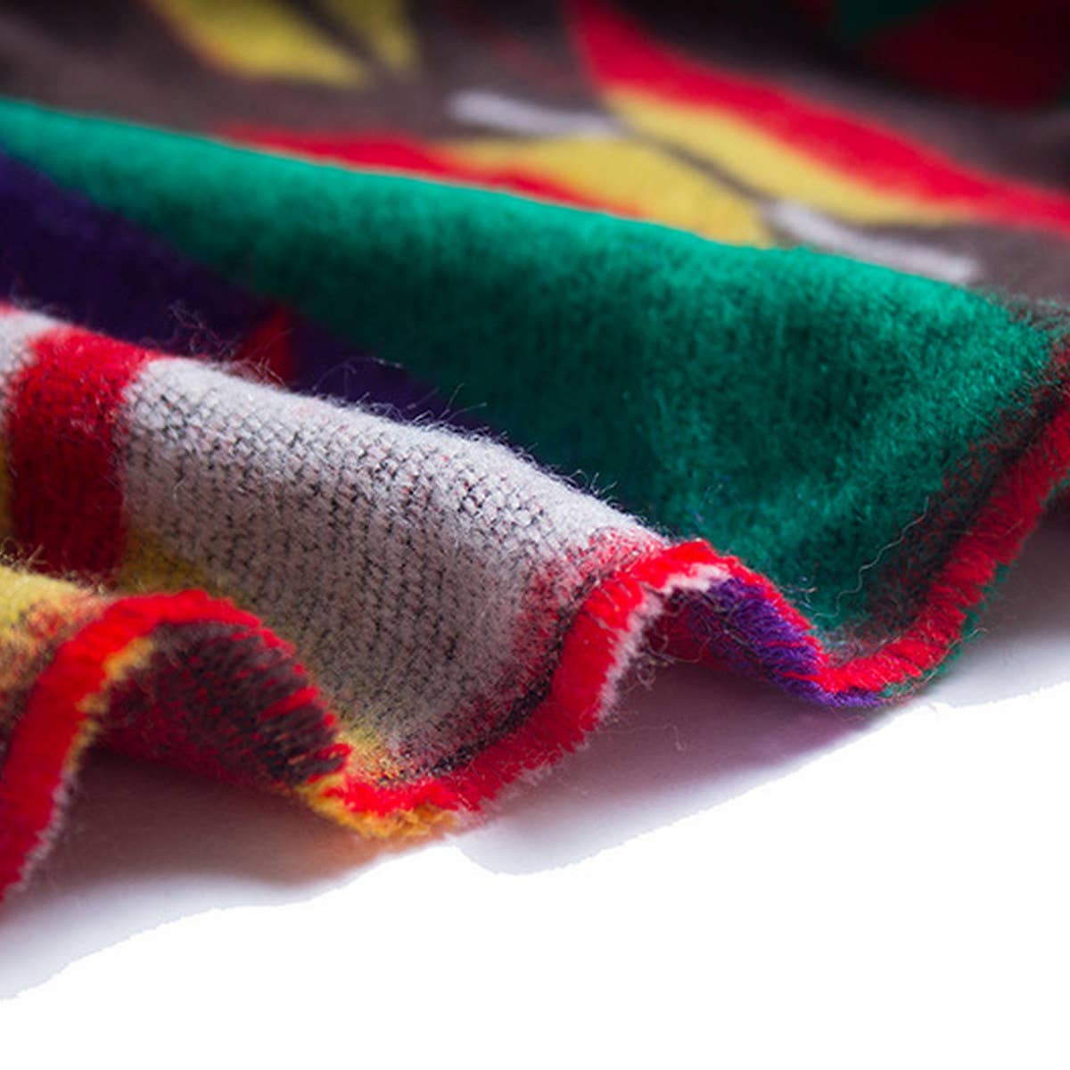 HORN BUTTON BOHEMIAN HOODED CAPE SHAWL