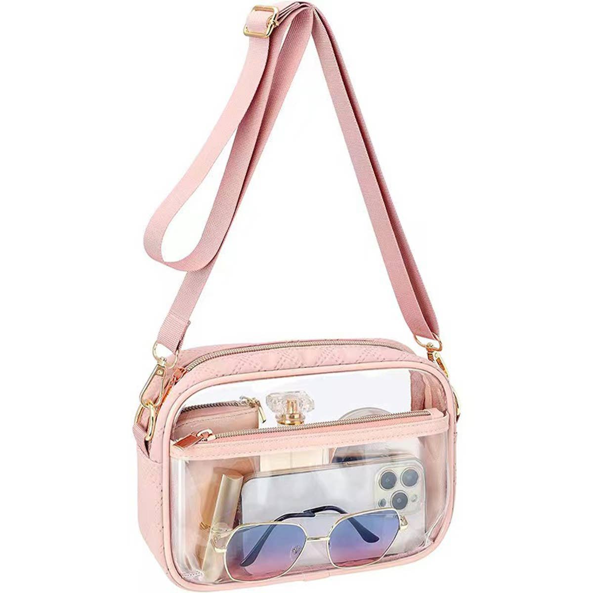 TRANSPARENT WAIST BAG DETACHABLE CROSSBODY BAG_CWAB1310