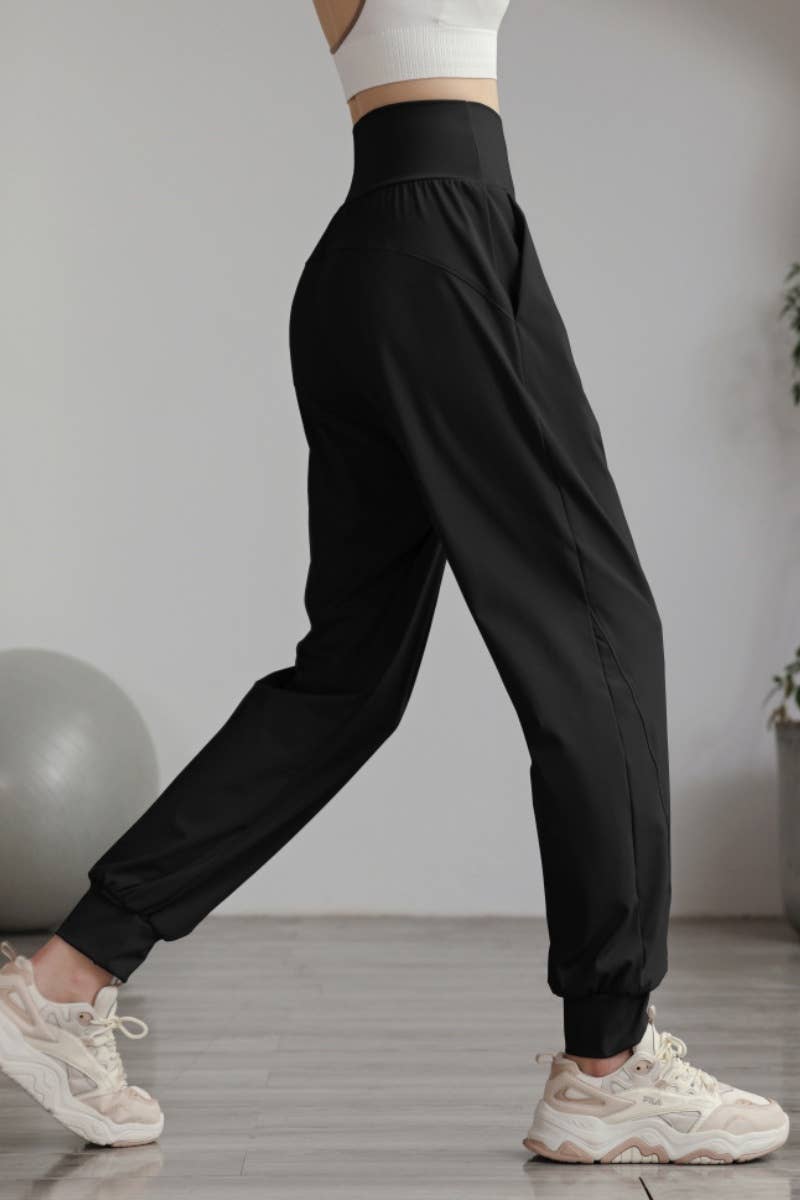 CWBMP0193_FALL HIGH-WAISTED BUNCHED FEET YOGA RUNNING PANTS