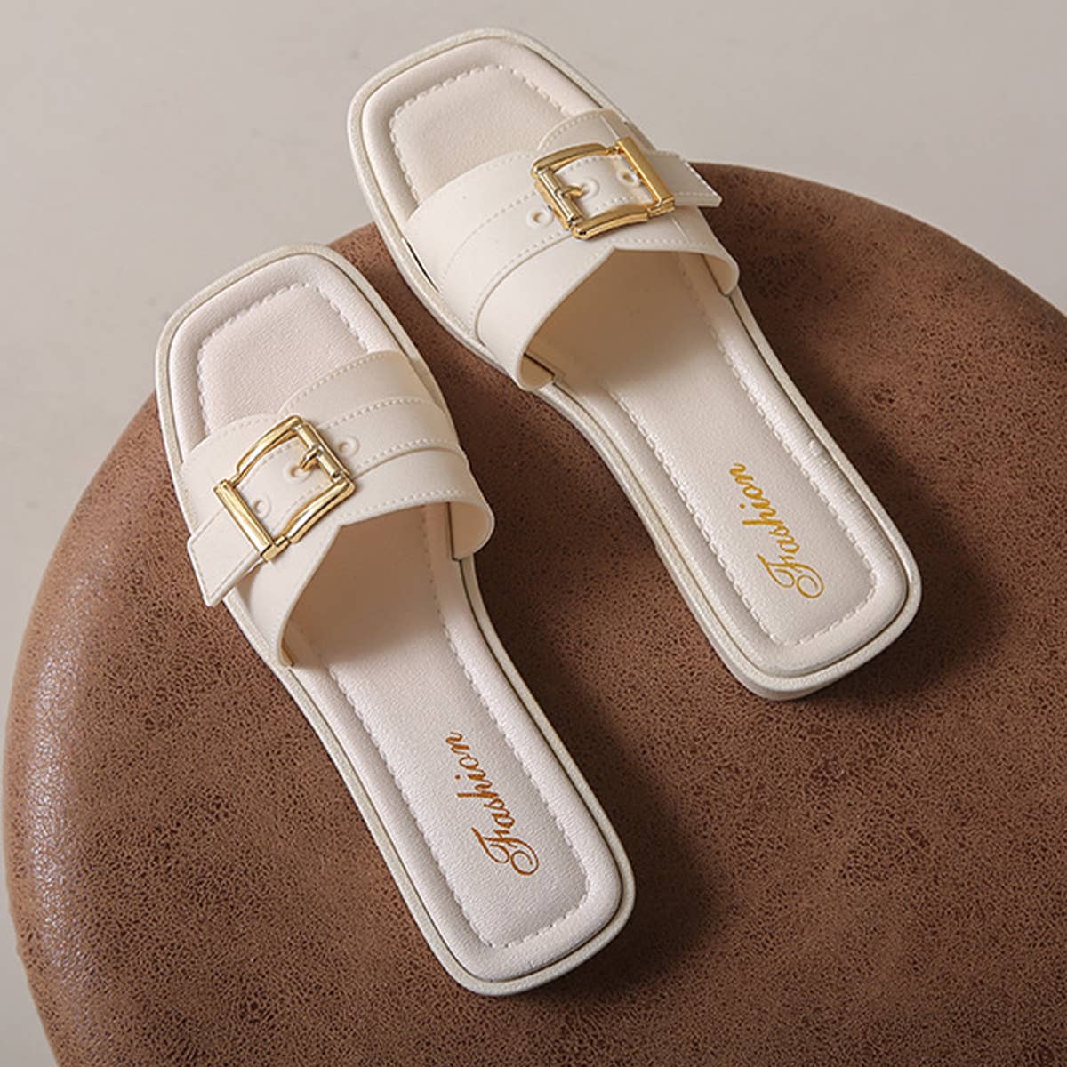 ADJUSTABLE BUCKLED SANDALS SLIPPERS_CWSHS0674