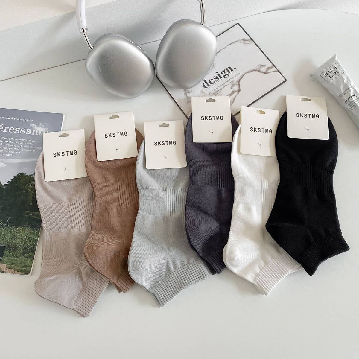 SOLID COLOR COTTON SPORTS BREATHABLE SOCKS FOR MEN_CWMS2014