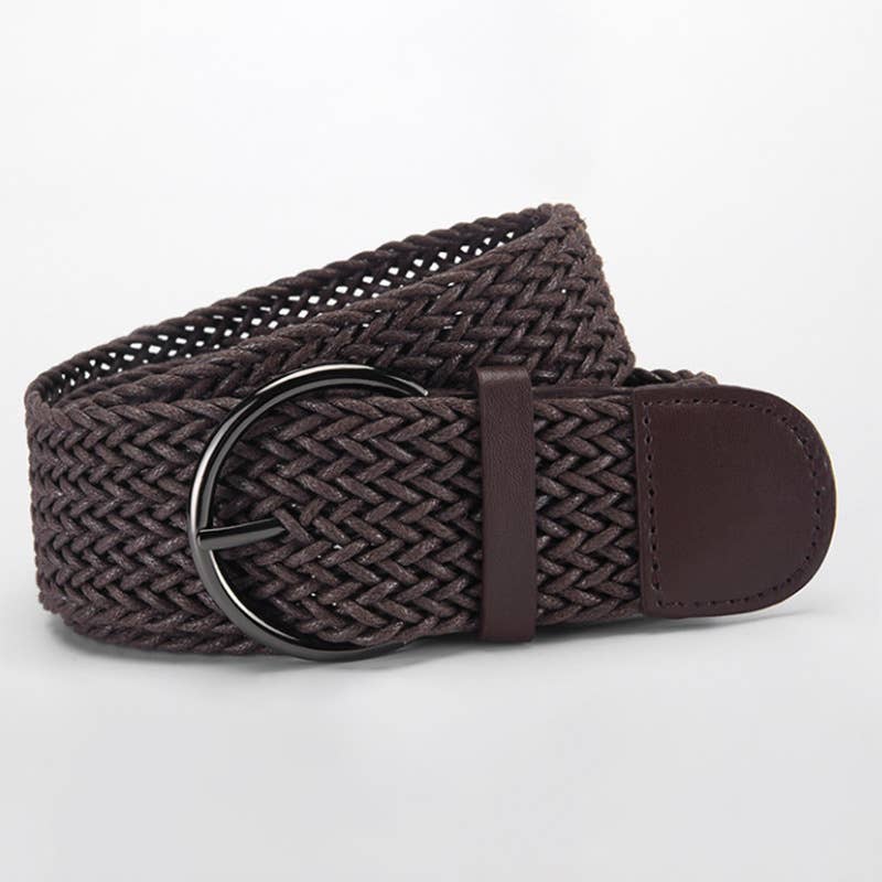 Vintage belt woven with needle buckles wax ropes